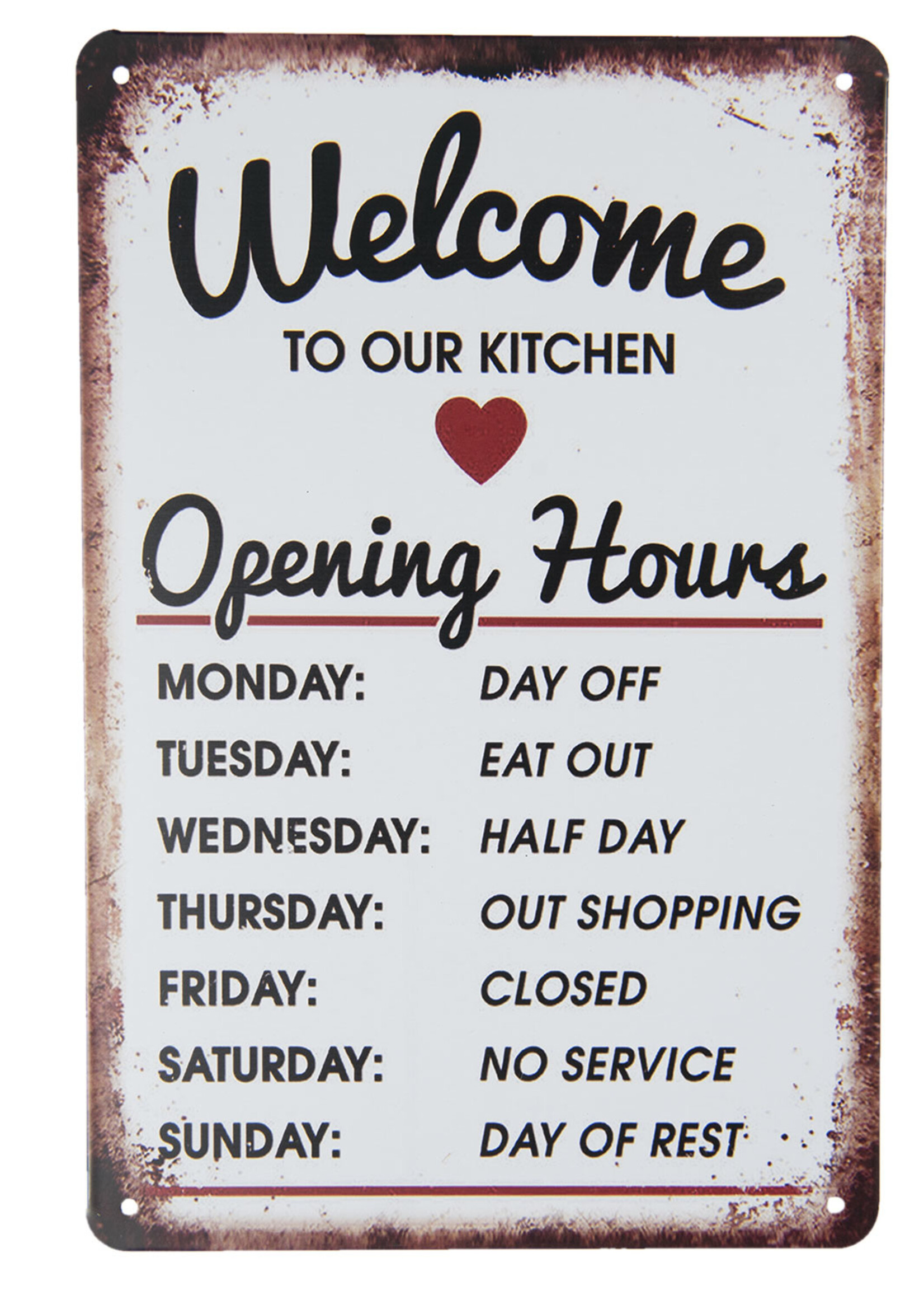 Clayre & Eef Tekstbord 20*30 cm 6Y4124