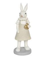 Clayre & Eef Décoration lapin fille 9*8*20 cm 6PR3175