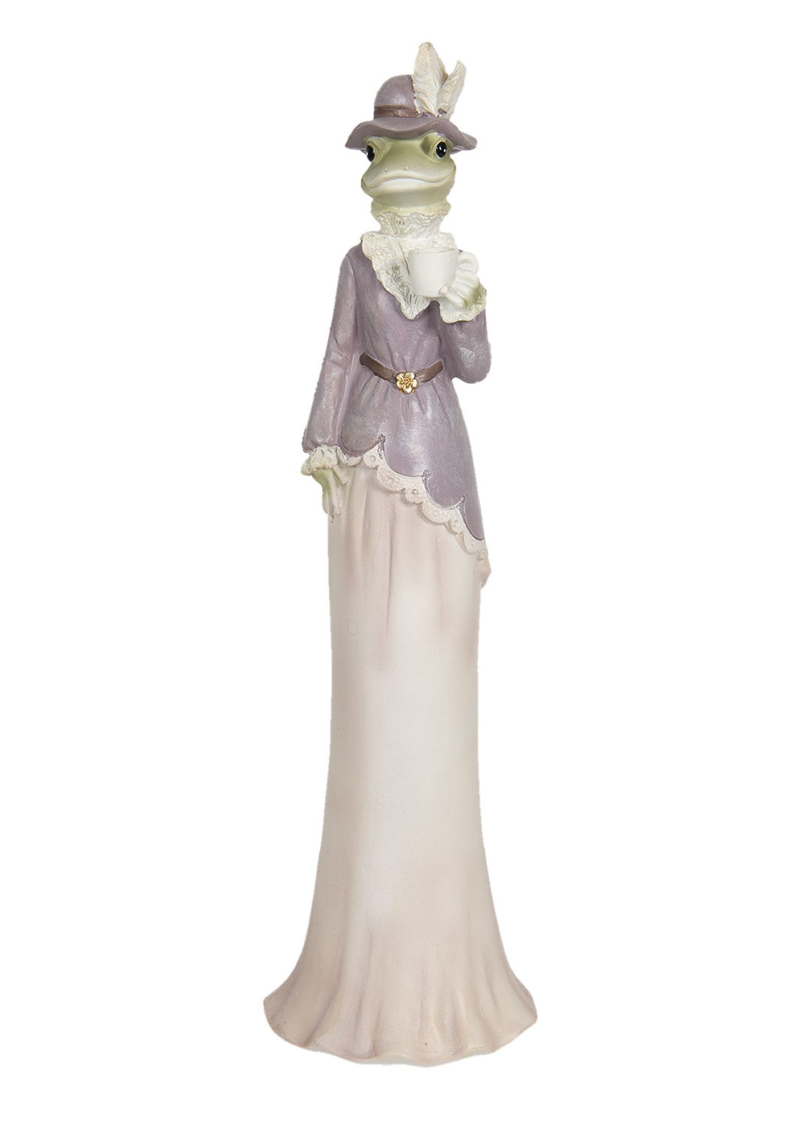 Clayre & Eef Décoration grenouille fille 7*7*32 cm 6PR3188