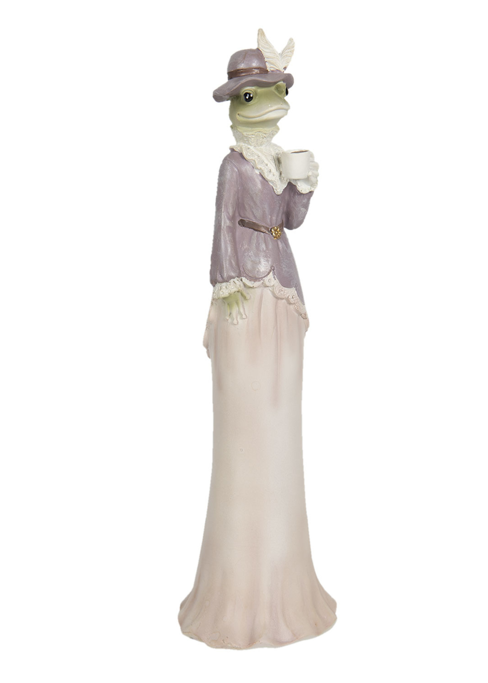 Clayre & Eef Decoratie kikker meisje 7*7*32 cm 6PR3188