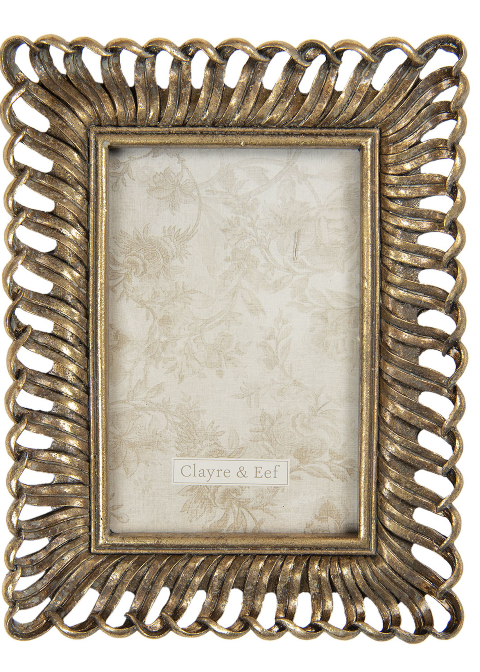 Clayre & Eef Fotolijst 17*2*22 cm / 10*15 cm 2F0722