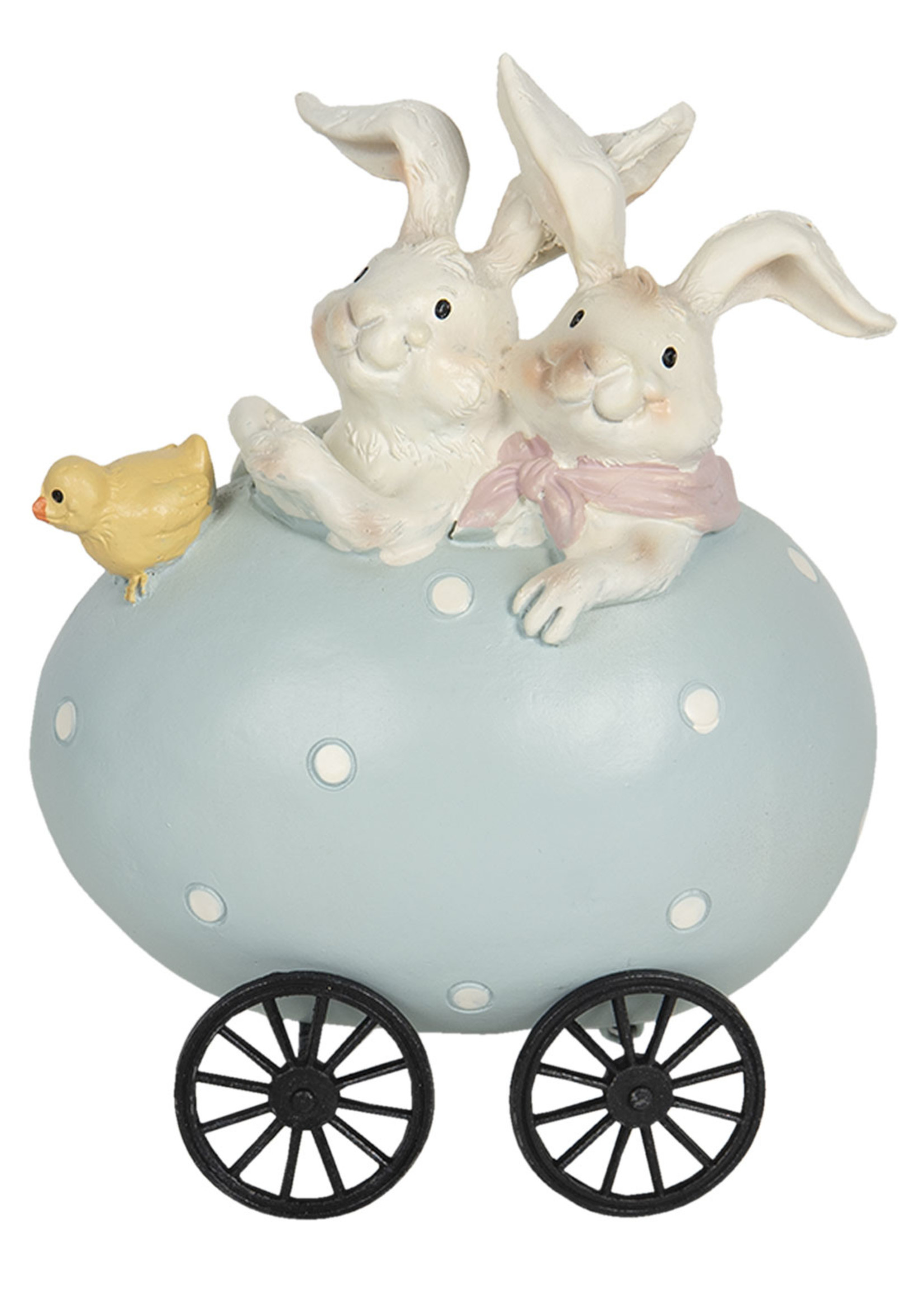 Clayre & Eef Décoration animeaux dans le chariot 10*7*13 cm 6PR3194