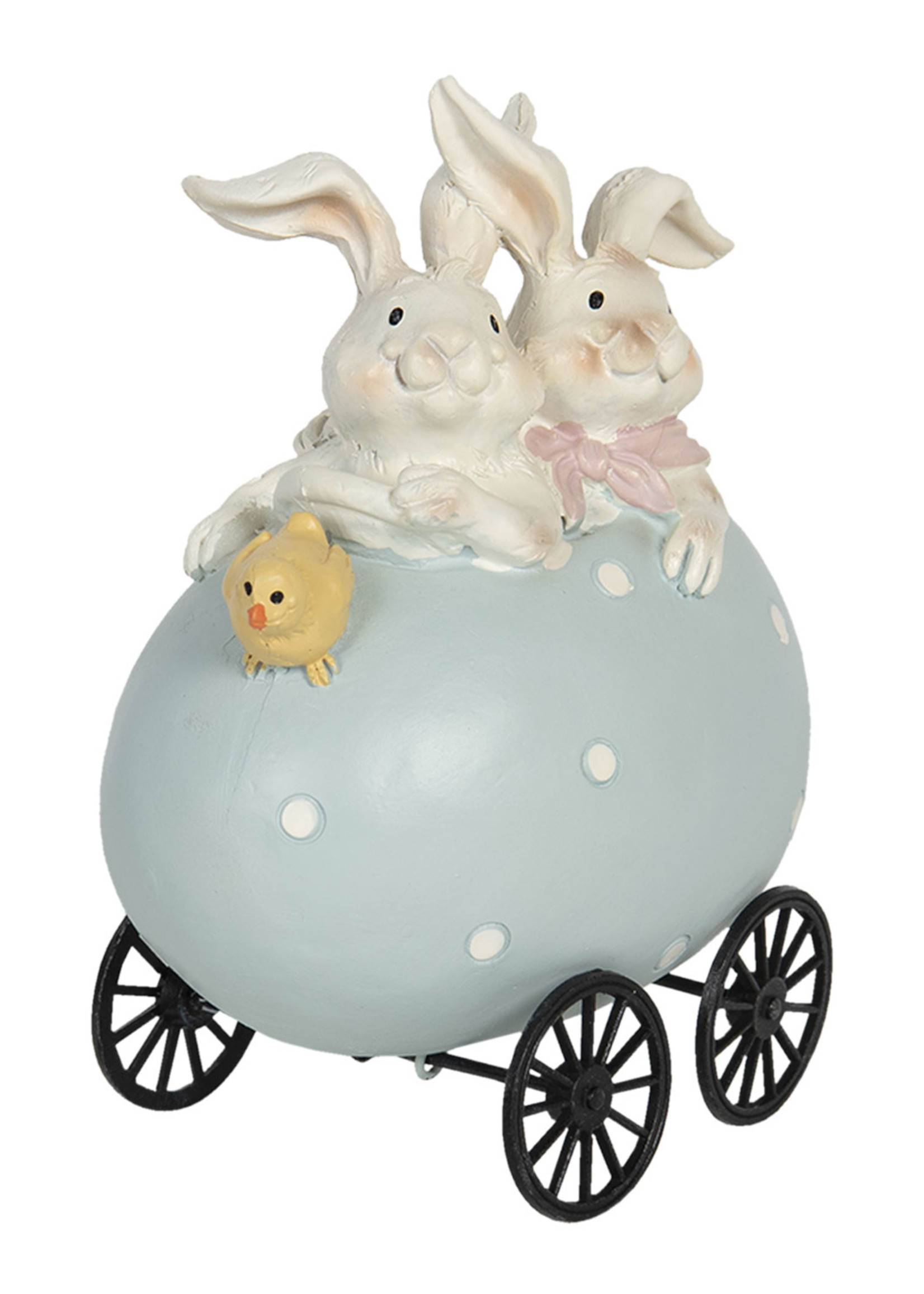 Clayre & Eef Décoration animeaux dans le chariot 10*7*13 cm 6PR3194