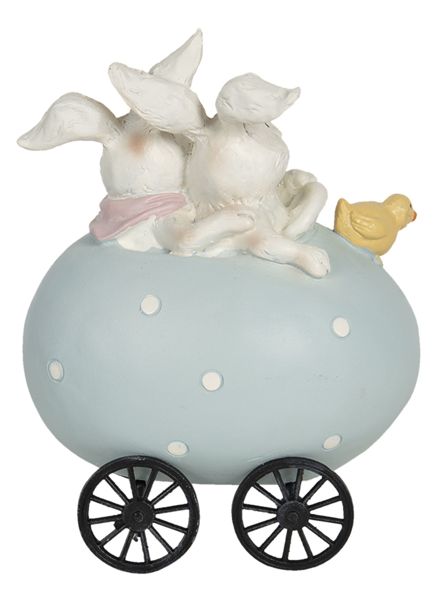 Clayre & Eef Décoration animeaux dans le chariot 10*7*13 cm 6PR3194