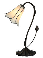 Clayre & Eef Tafellamp Tiffany Ø 17*43 cm E14/max 1*25W 5LL-6046