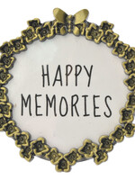 Clayre & Eef Cadre photo Ø 5 cm/4*4 cm couleur or MLFF0001GO