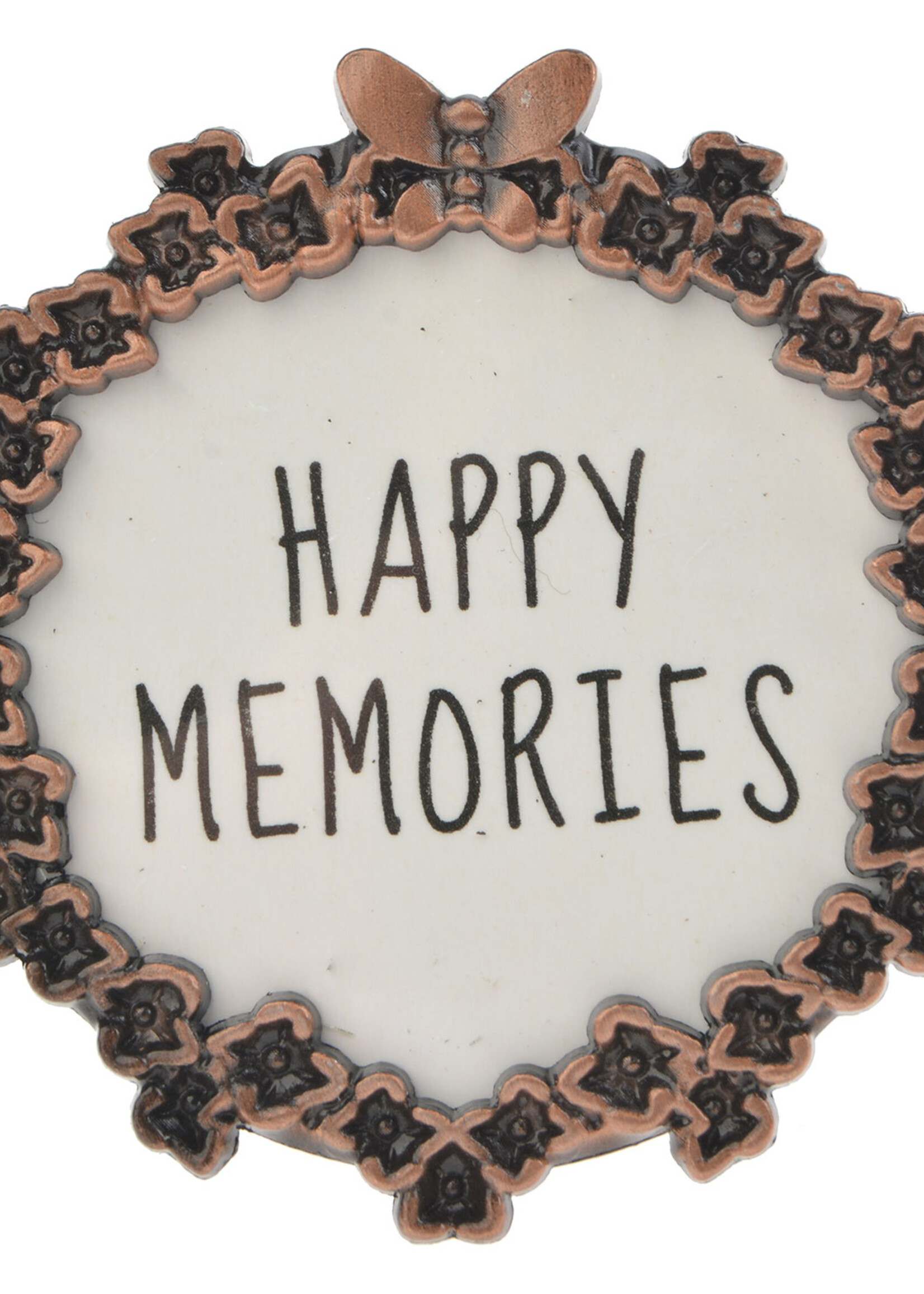 Clayre & Eef Cadre photo Ø 5 cm/4*4 cm couleur cuivre MLFF0001KO