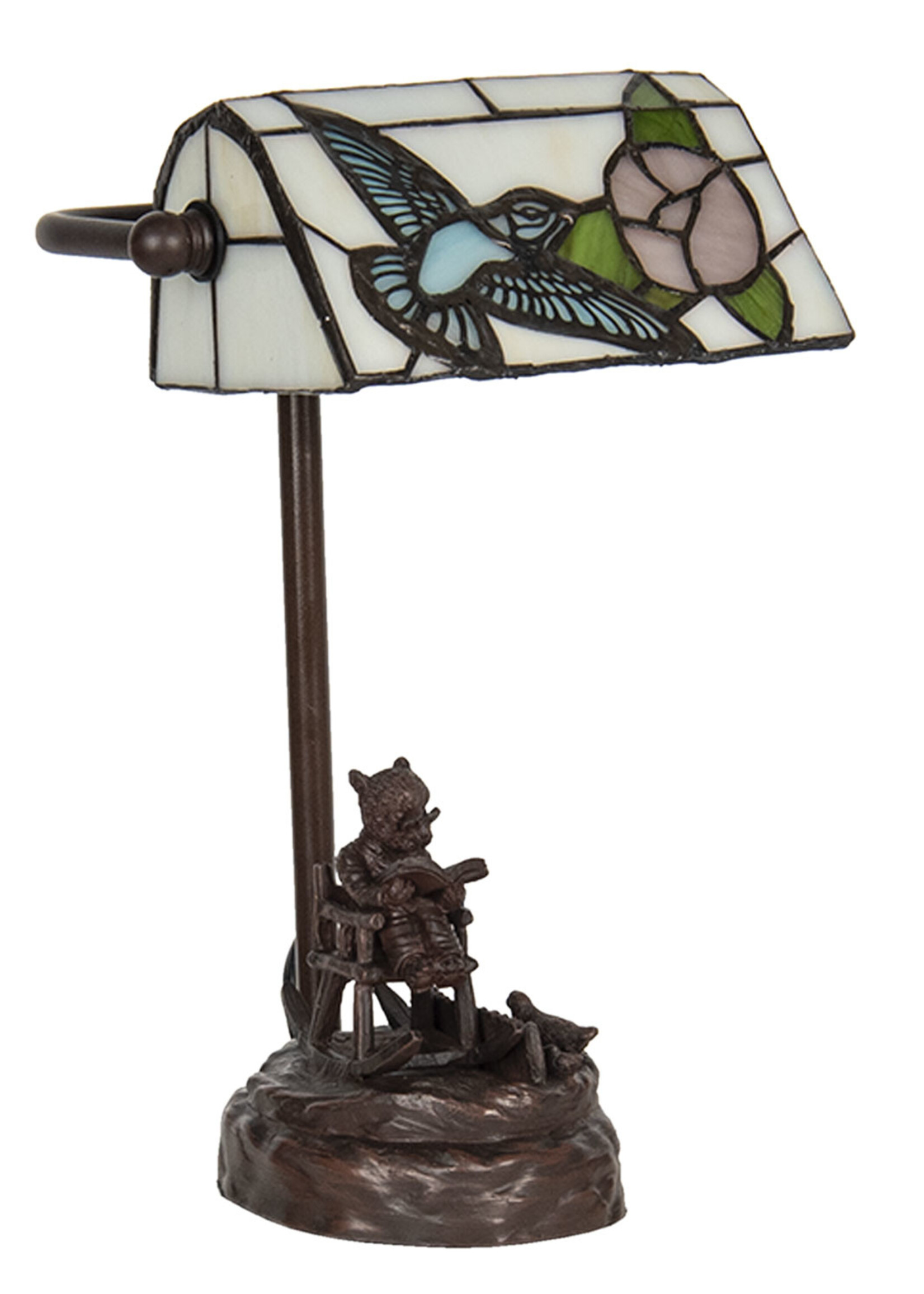 Clayre & Eef Lampe de bureau Tiffany 17*15*28 cm E14/max 1*25W 5LL-6050