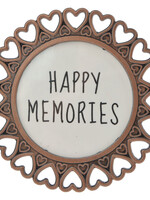 Clayre & Eef Cadre photo Ø 6 cm/4*4 cm couleur cuivre MLFF0002KO