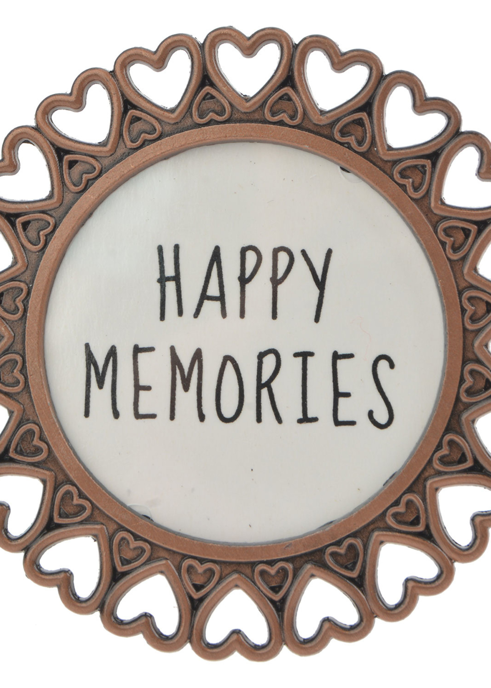 Clayre & Eef Cadre photo Ø 6 cm/4*4 cm couleur cuivre MLFF0002KO