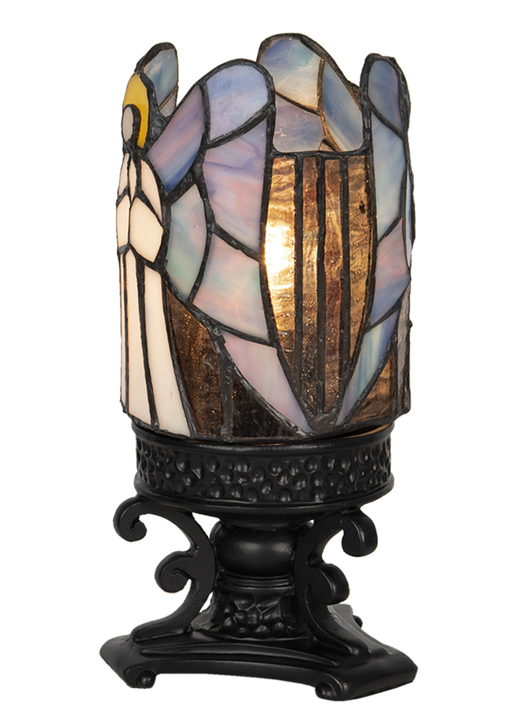 Clayre & Eef Lampe de table Tiffany Ø 14*21 cm E14/max 1*25W 5LL-6052