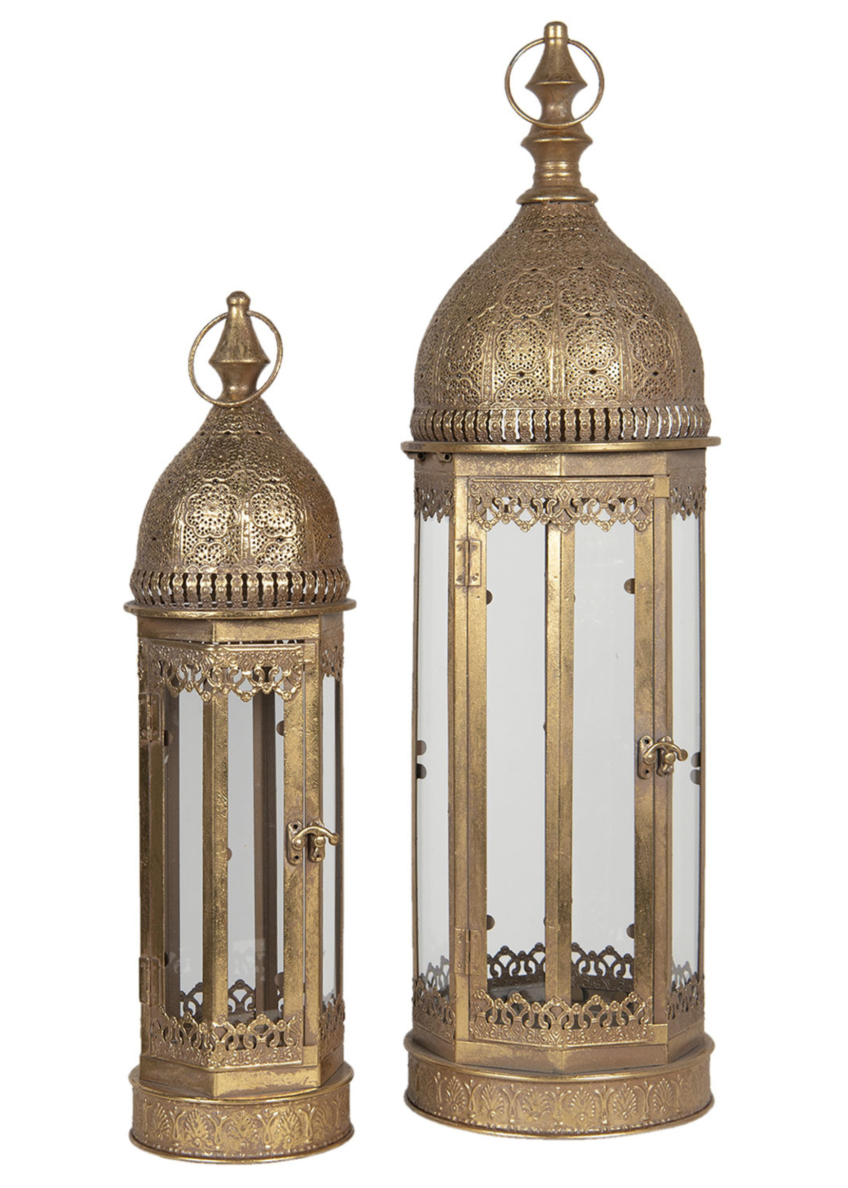 Clayre & Eef Lanterne (2) Ø 21*71 / Ø 19*54 cm 5Y0777