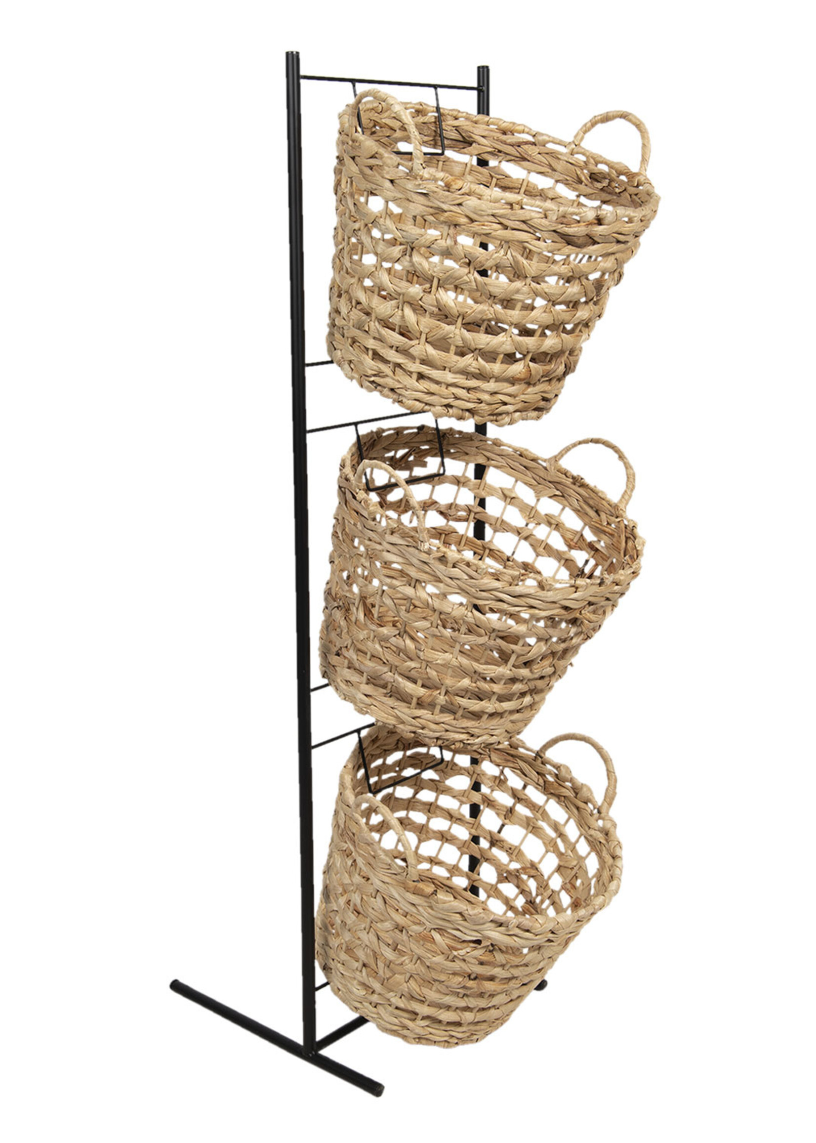 Clayre & Eef Rek met manden 35*33*114 cm 5Y0825