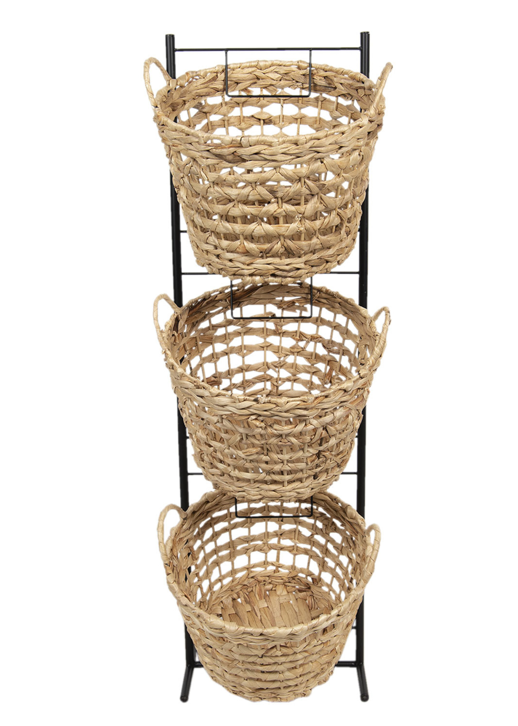 Clayre & Eef Étagère avec paniers 35*33*114 cm 5Y0825