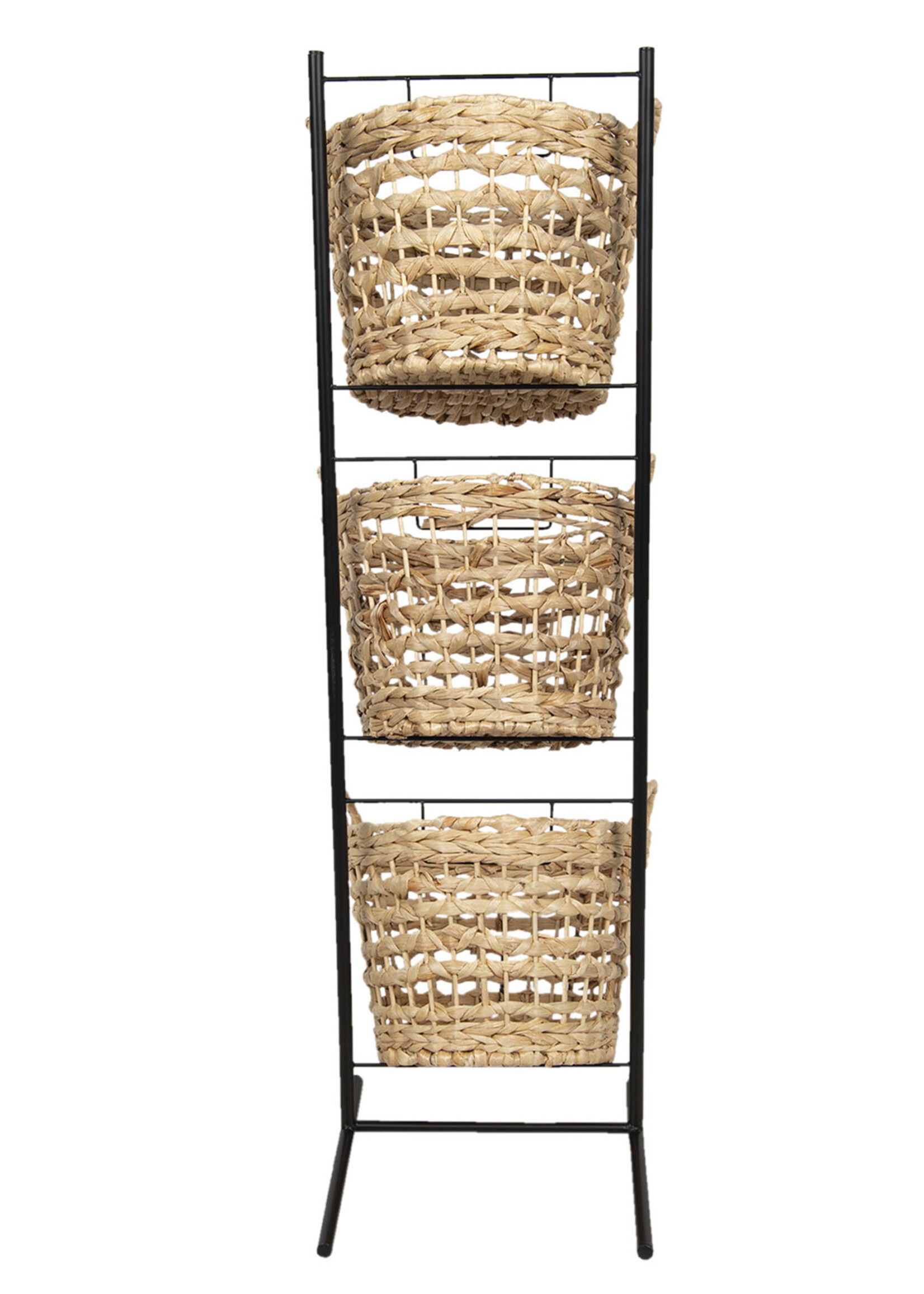 Clayre & Eef Rek met manden 35*33*114 cm 5Y0825