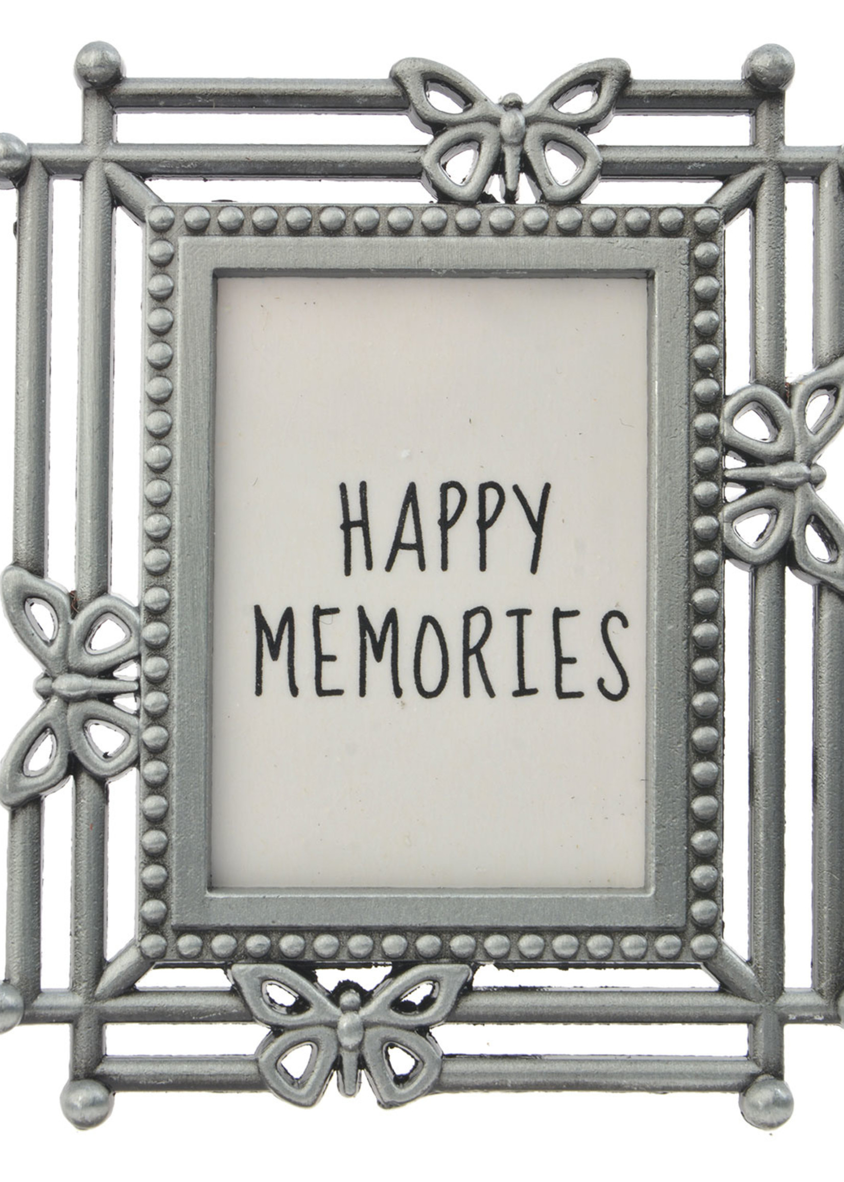 Clayre & Eef Fotolijst 4*6 cm/2.5*3.5 cm zilverkleurig MLFF0007ZI