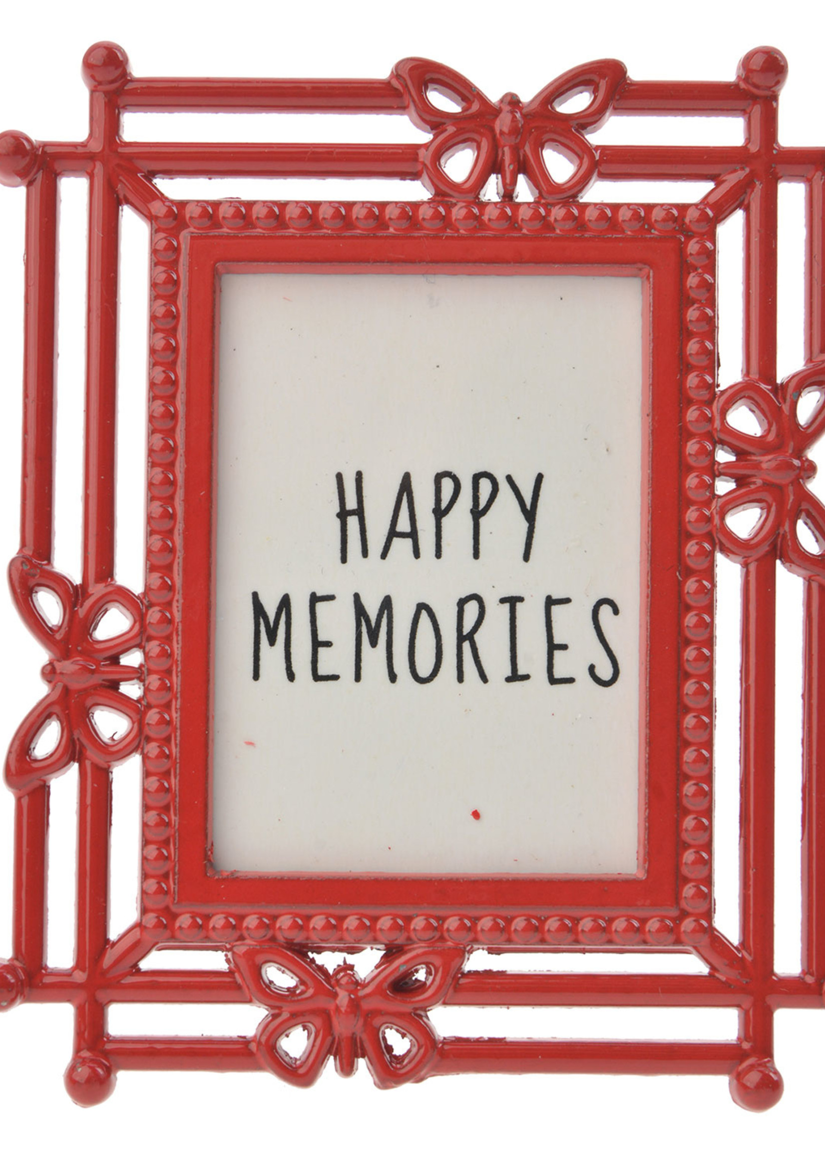 Clayre & Eef Fotolijst 4*5 cm/2.5*3.5 cm rood MLFF0011R