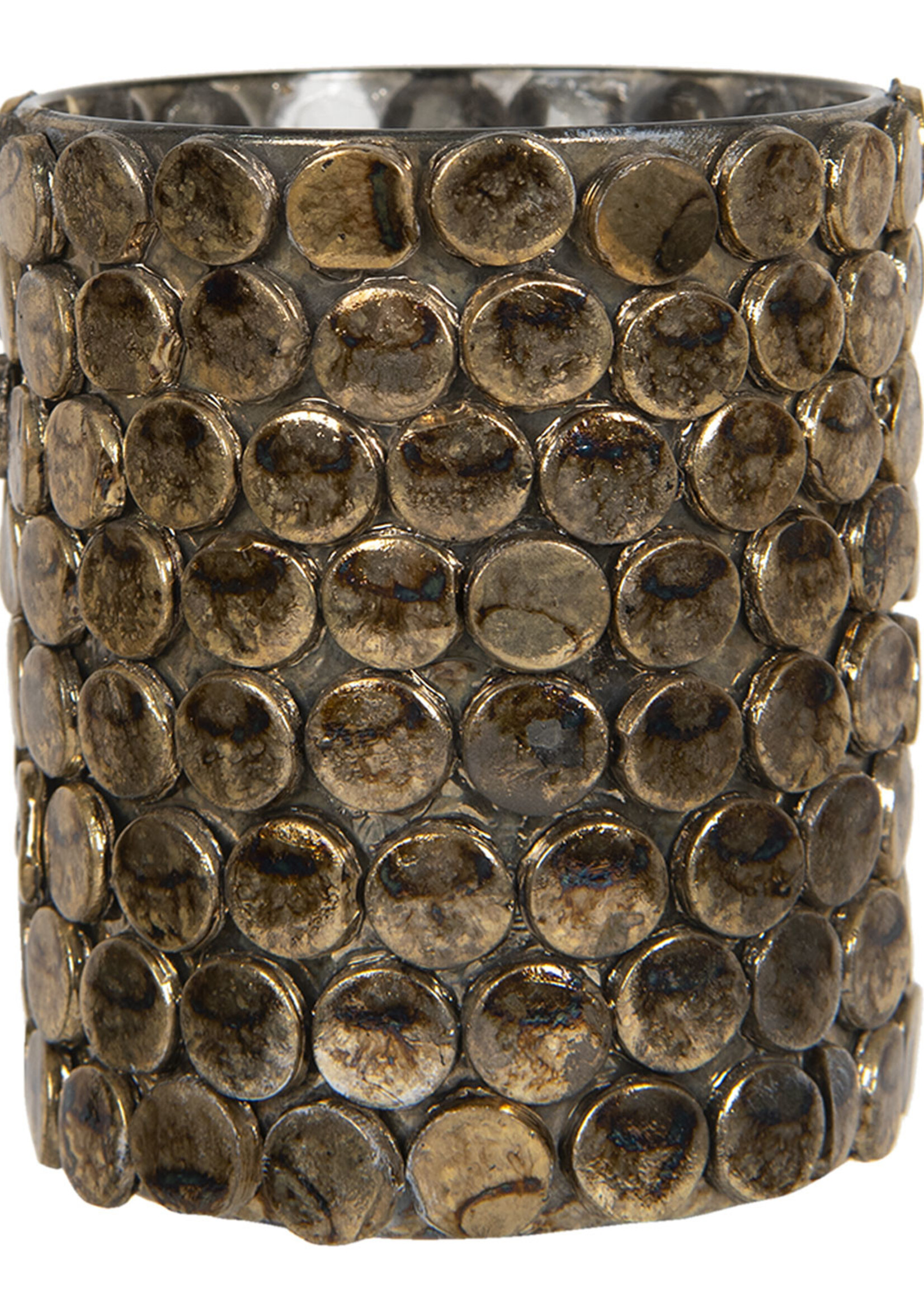 Clayre & Eef Waxinelichthouder Ø 8*10 cm 6GL2862