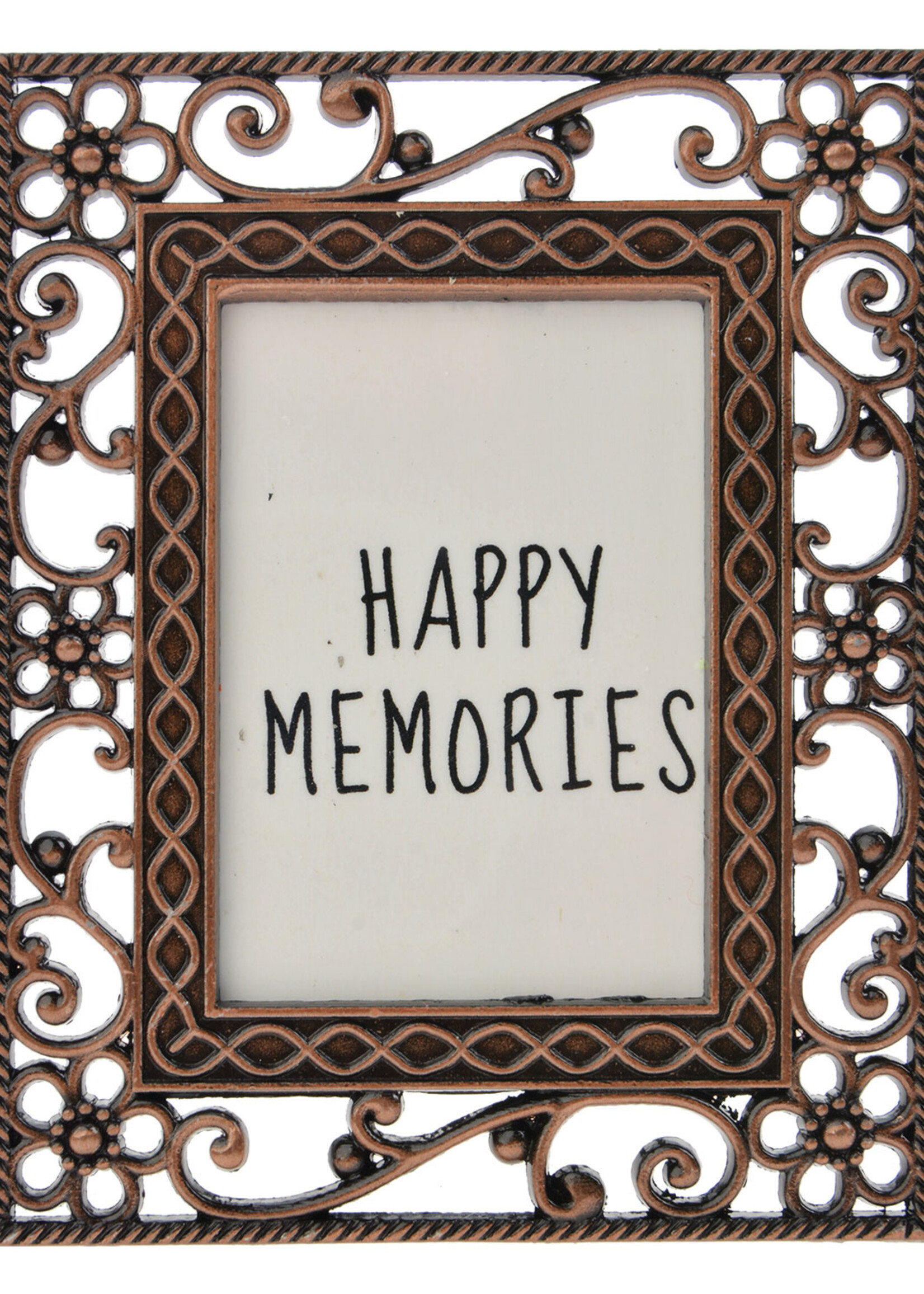 Clayre & Eef Cadre photo 4*5 cm/2.5*3.5 cm couleur cuivre MLFF0013KO