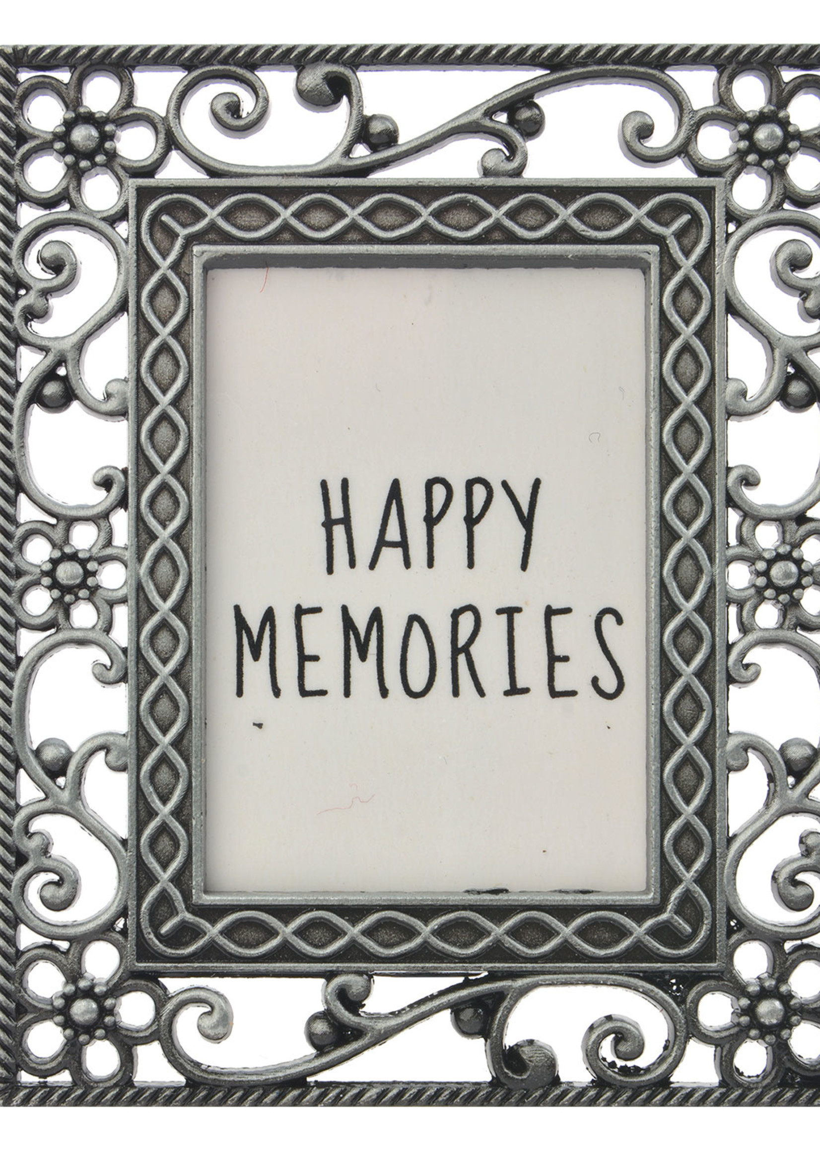 Clayre & Eef Fotolijst 4*5 cm/2.5*3.5 cm zilverkleurig MLFF0013ZI