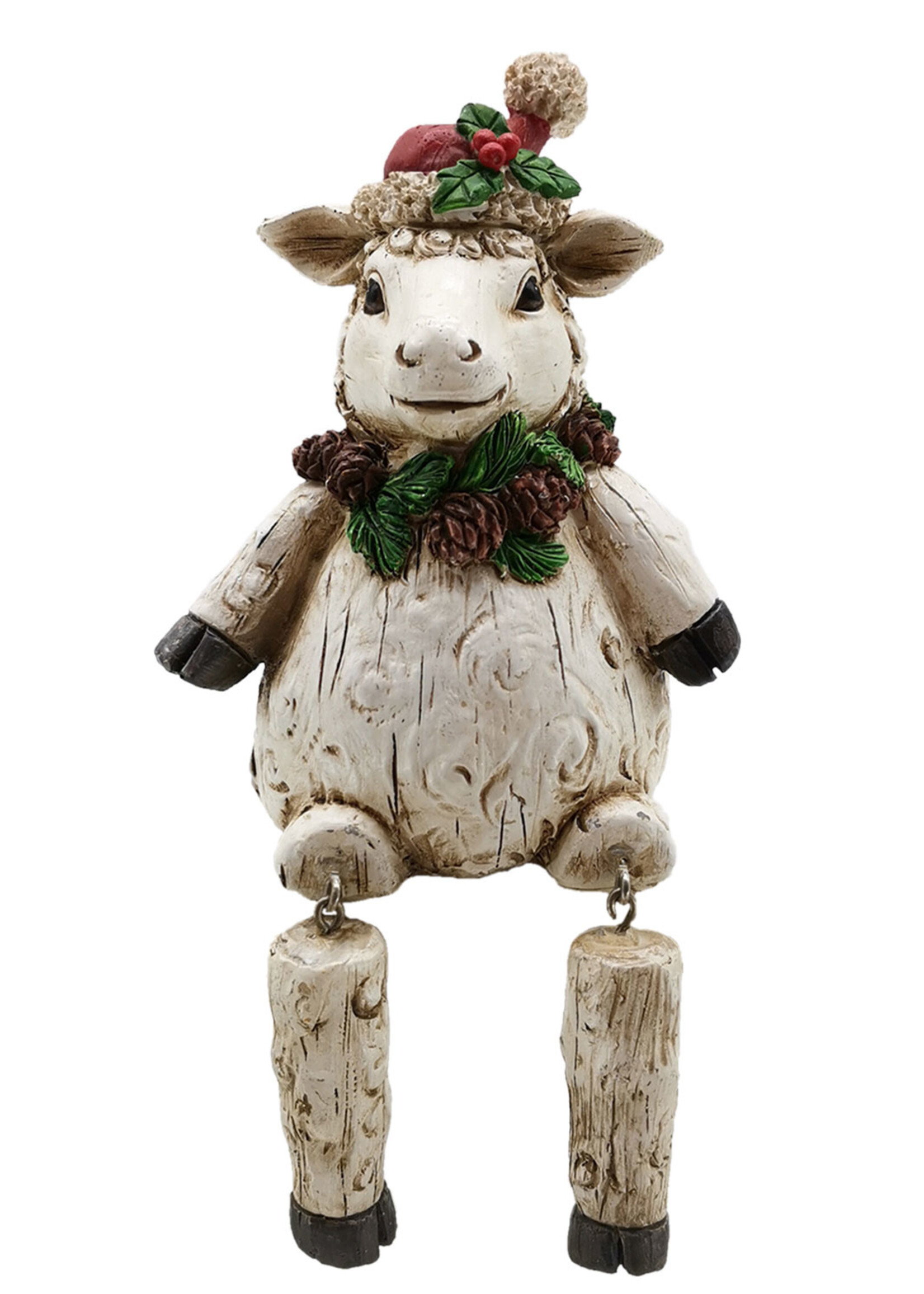 Clayre & Eef Decoratie schaap 7*7*10 cm 6PR2726