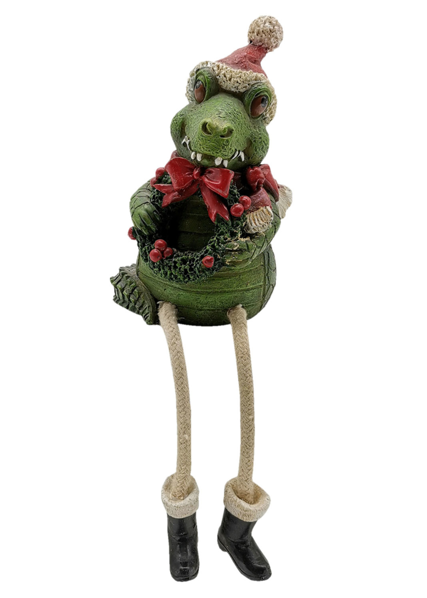 Clayre & Eef Decoratie krokodil 7*7*12 cm 6PR2736