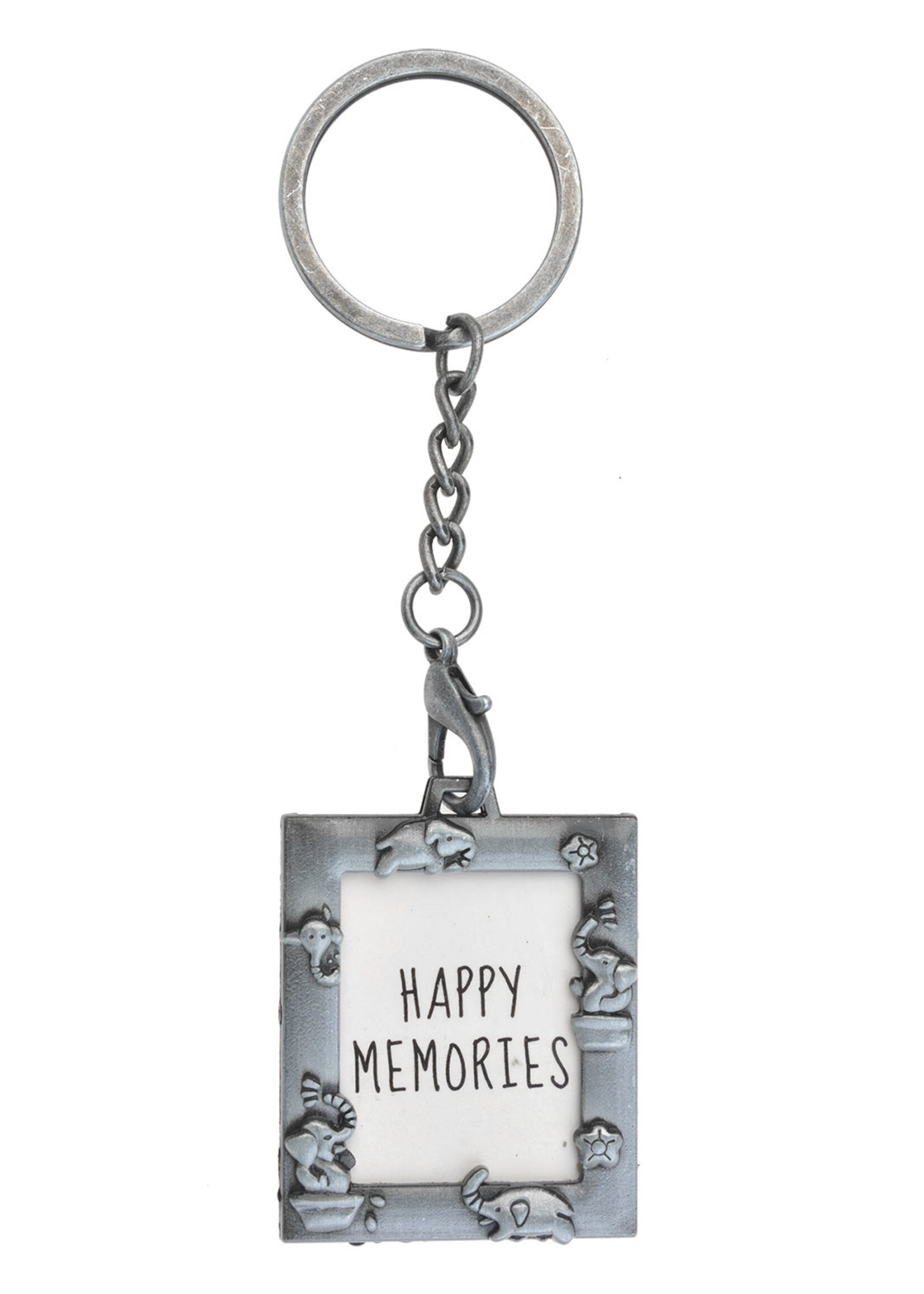 Clayre & Eef Foto sleutelhanger zilverkleurig MLKCF0001ZI