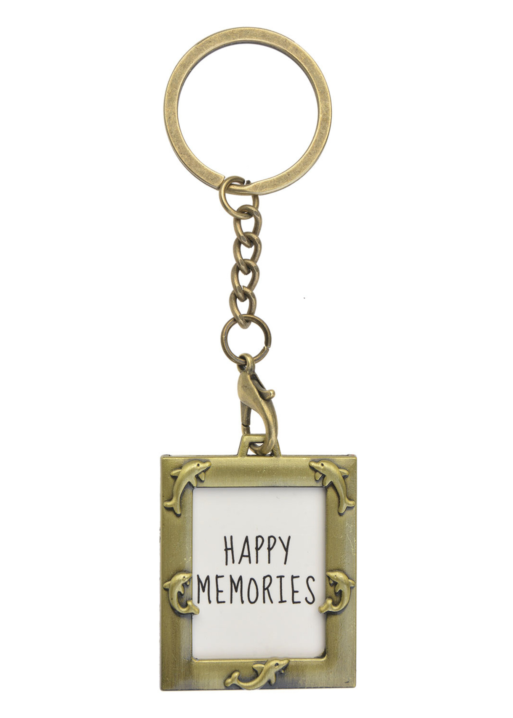 Clayre & Eef Foto sleutelhanger goudkleurig MLKCF0002GO