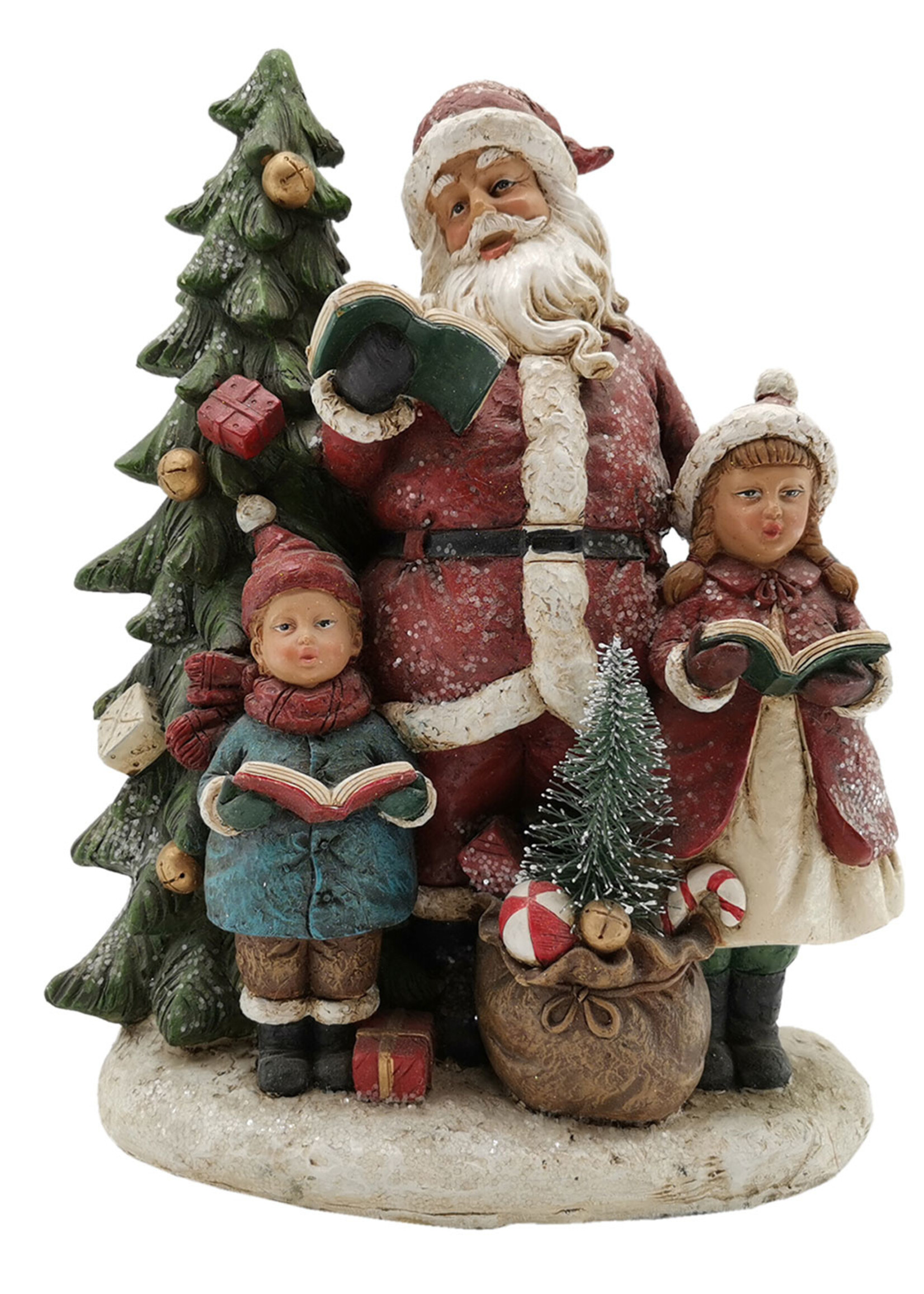 Clayre & Eef Père Noël avec des enfants 19*9*24 cm 6PR2740