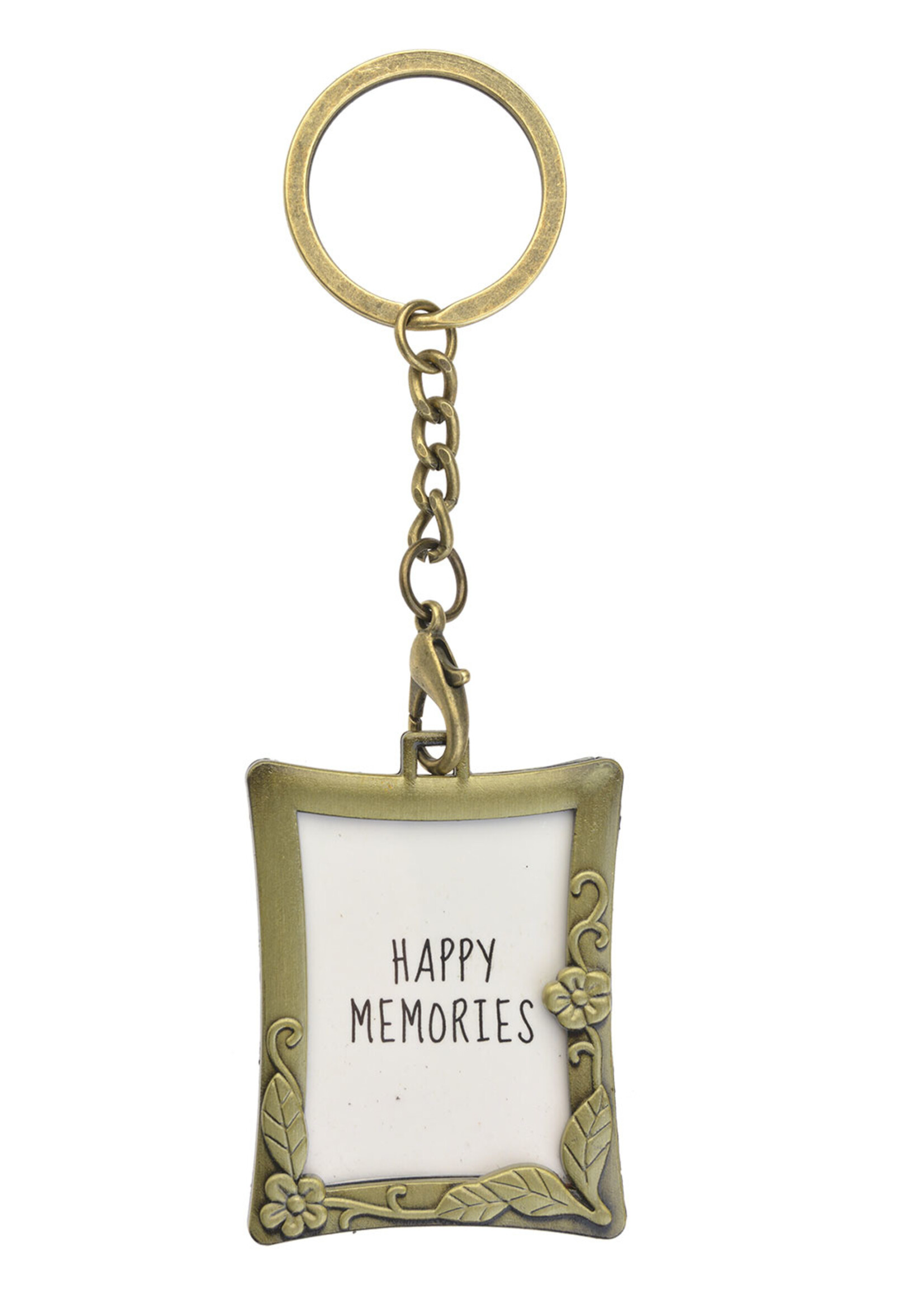 Clayre & Eef Foto sleutelhanger goudkleurig MLKCF0003GO