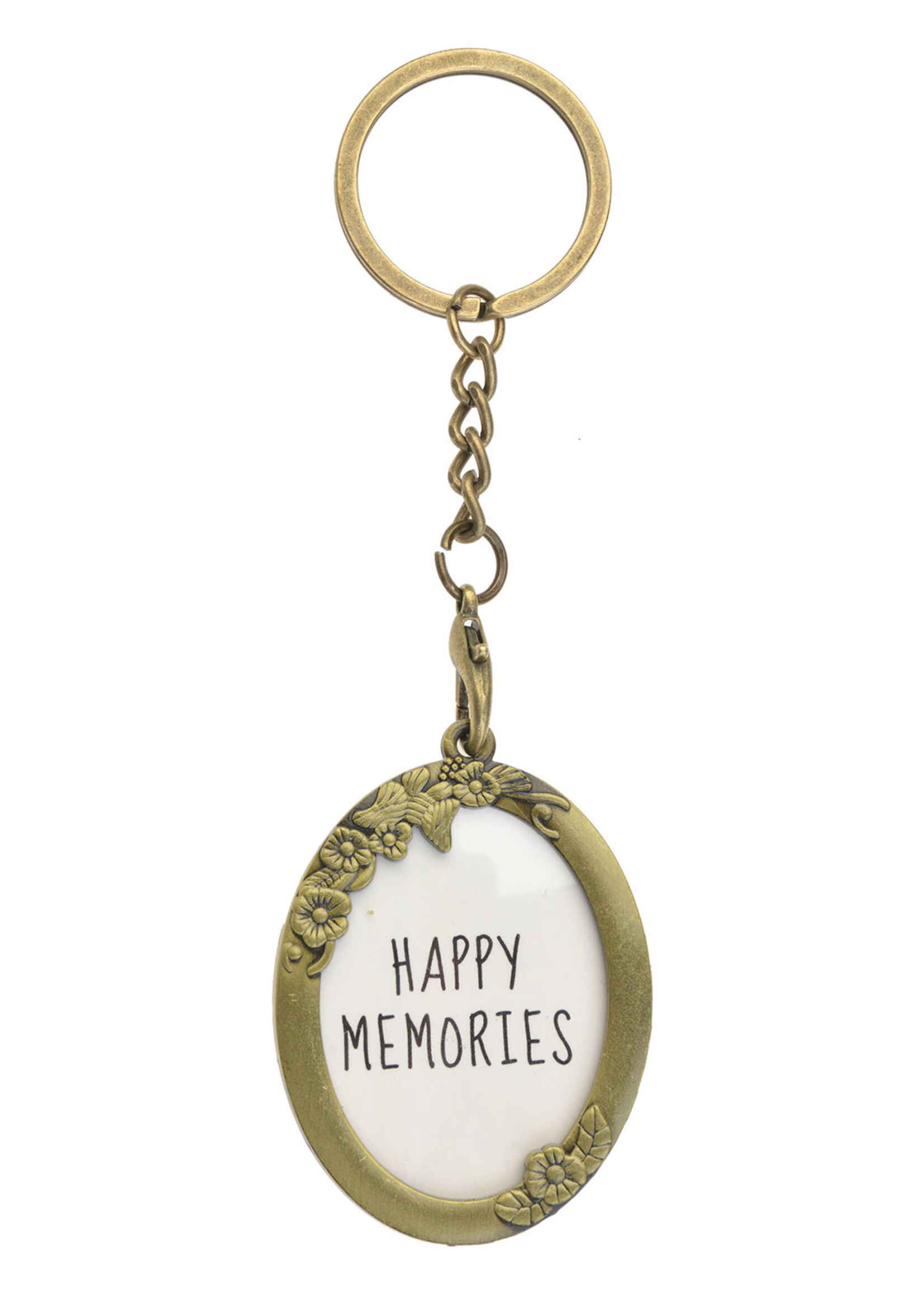 Clayre & Eef Foto sleutelhanger goudkleurig MLKCF0004GO