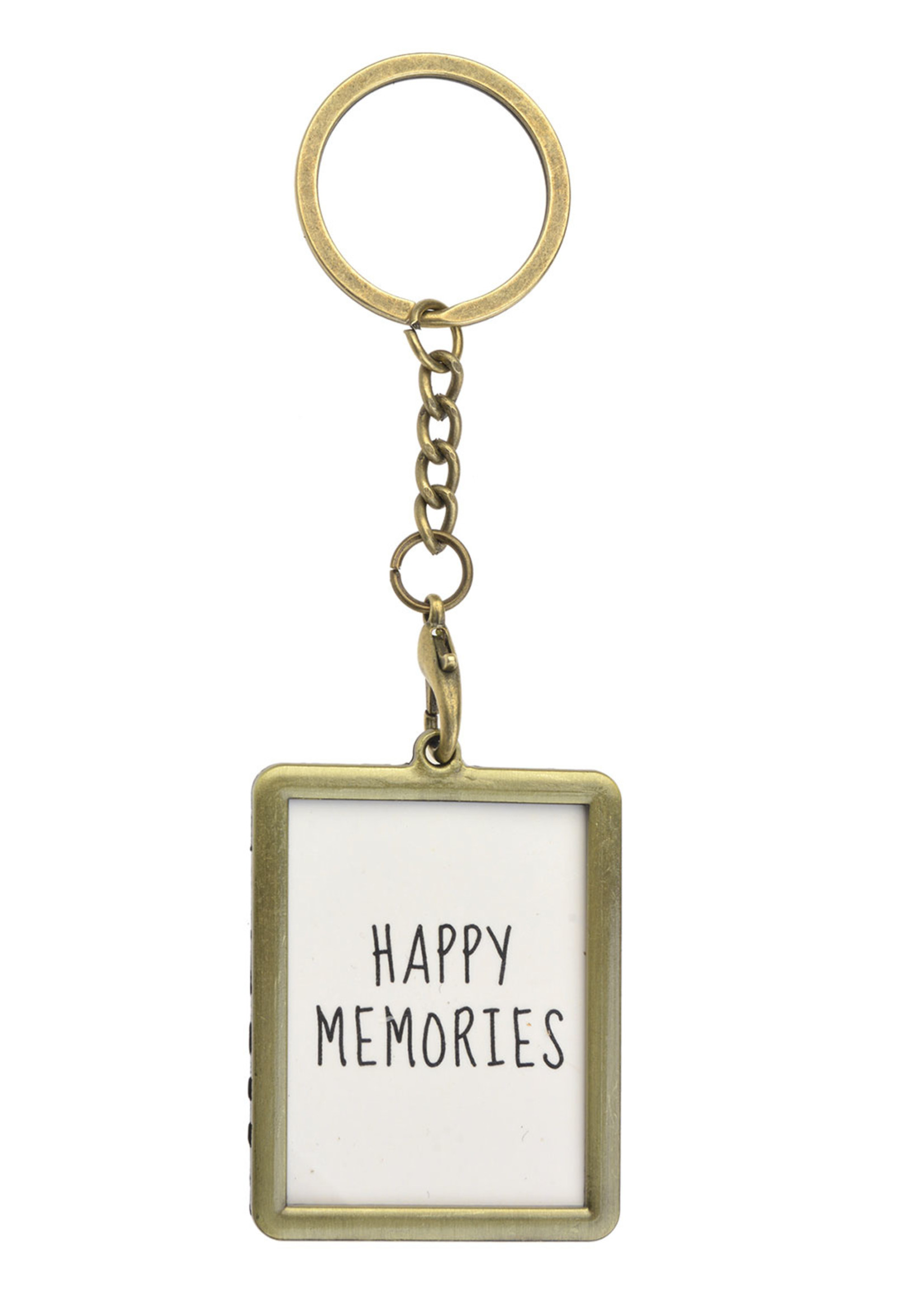 Clayre & Eef Foto sleutelhanger goudkleurig MLKCF0006GO