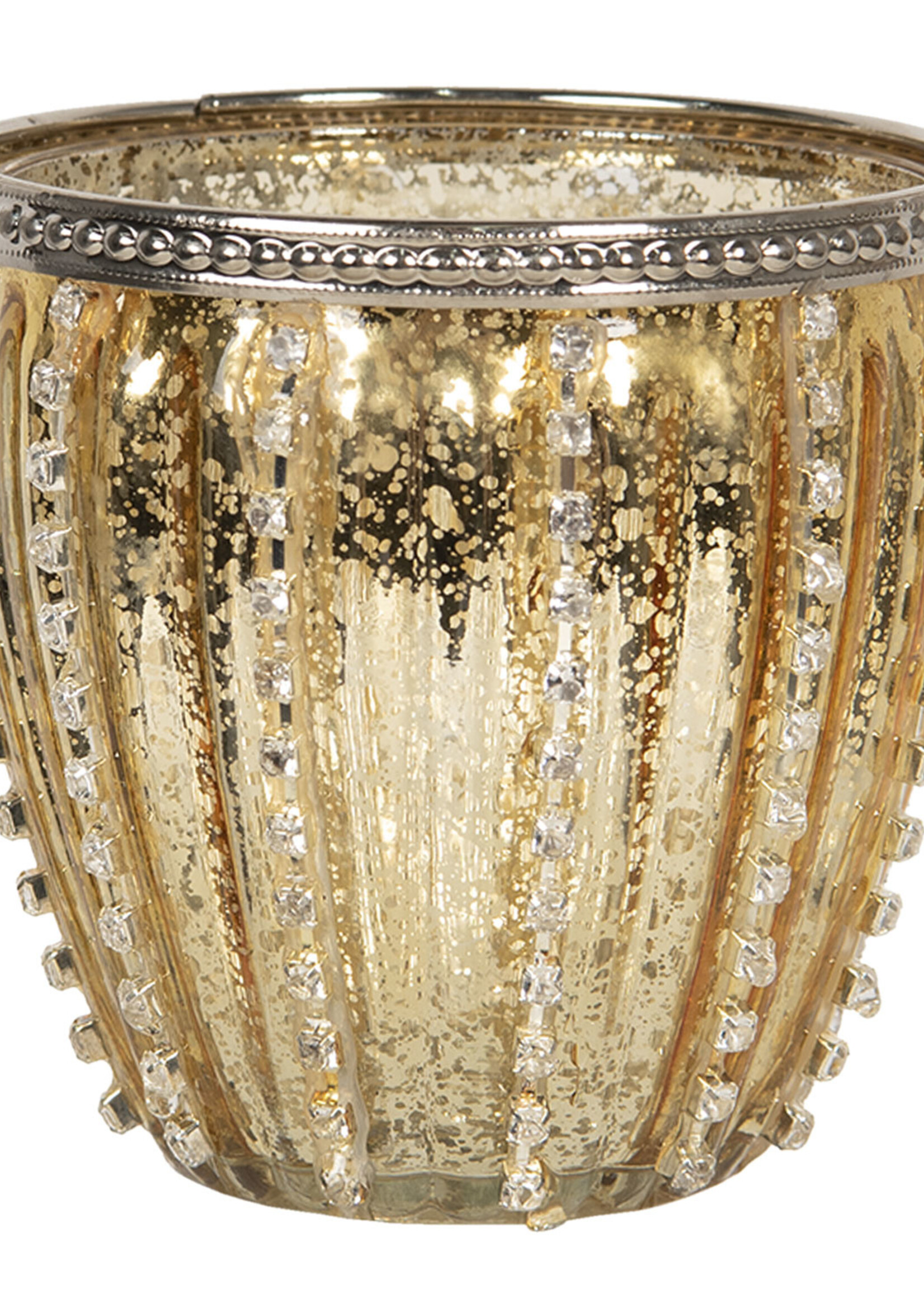 Clayre & Eef Waxinelichthouder Ø 10*10 cm 6GL2908