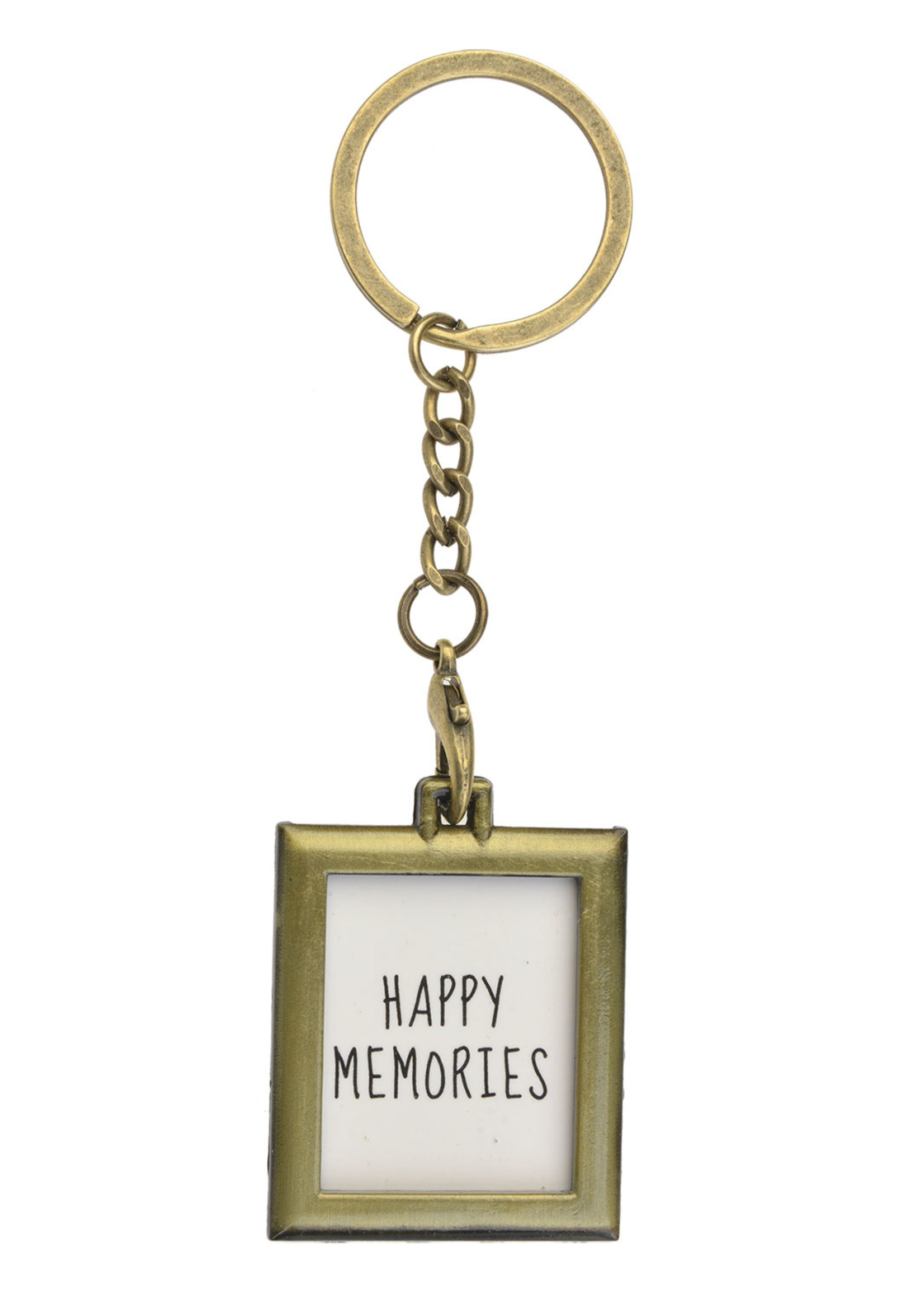 Clayre & Eef Foto sleutelhanger goudkleurig MLKCF0007GO