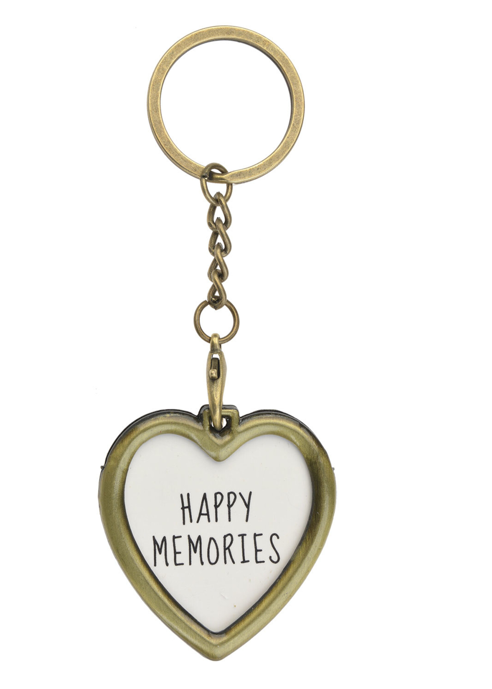 Clayre & Eef Foto sleutelhanger goudkleurig MLKCF0008GO