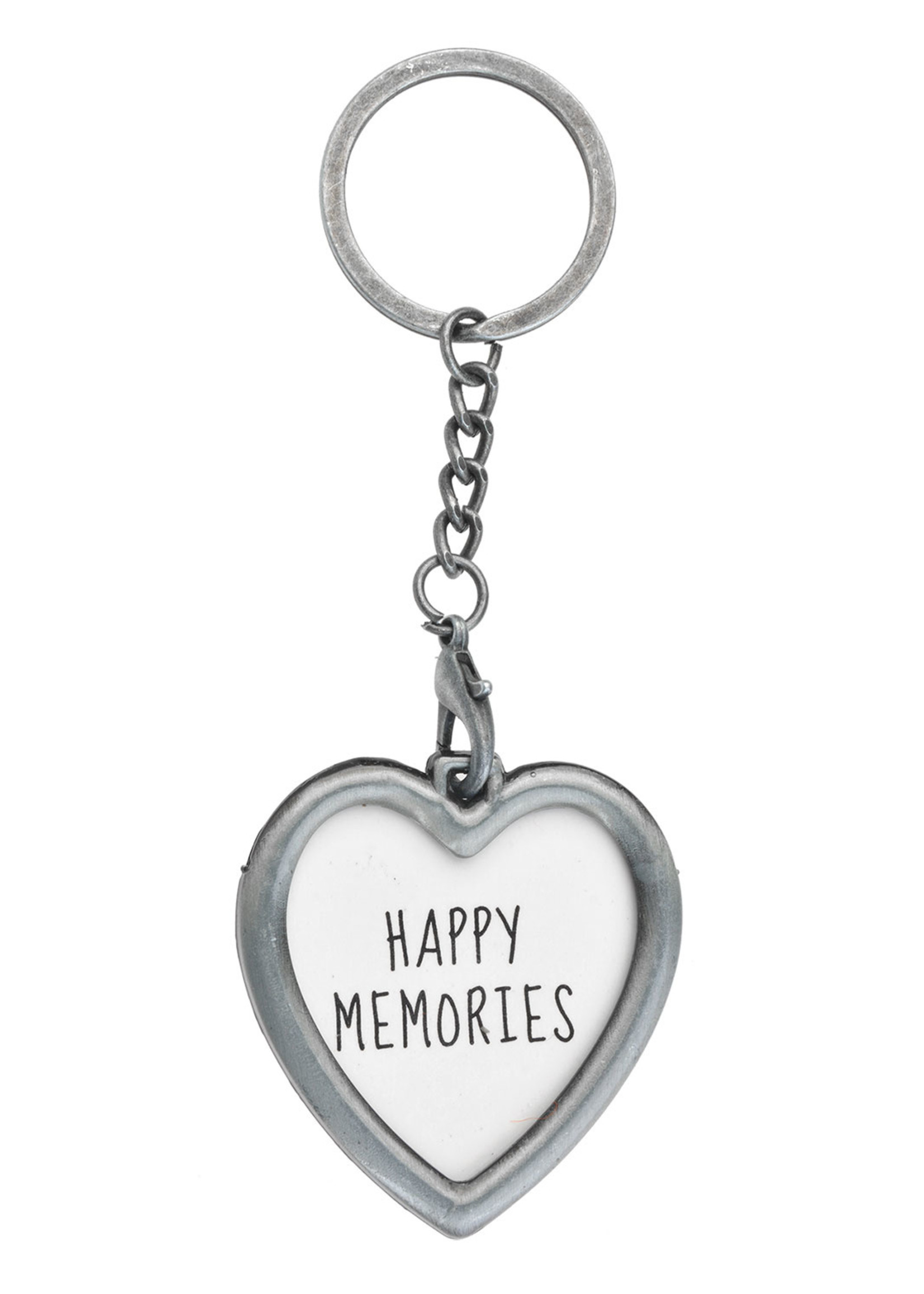 Clayre & Eef Foto sleutelhanger zilverkleurig MLKCF0008ZI