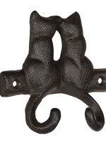 Clayre & Eef Wandhaak katten 12*4*12 cm 6Y3908