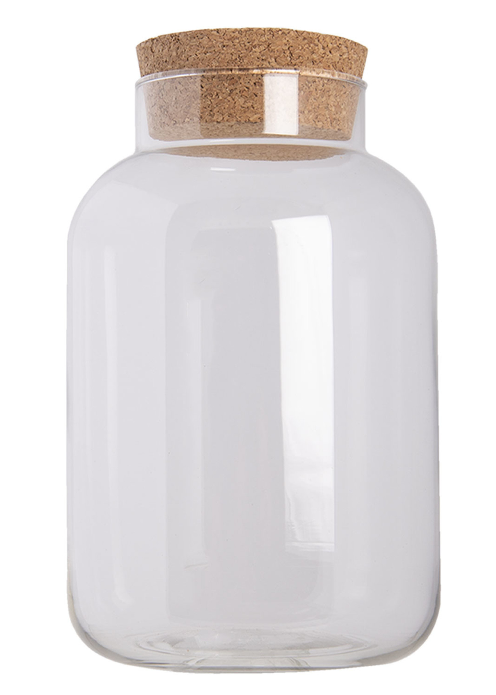 Clayre & Eef Voorraadpot/mini tuin 9*Ø15*25 cm 6GL2872