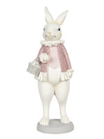 Clayre & Eef Décoration lapin fille 10*10*25 cm 6PR3148