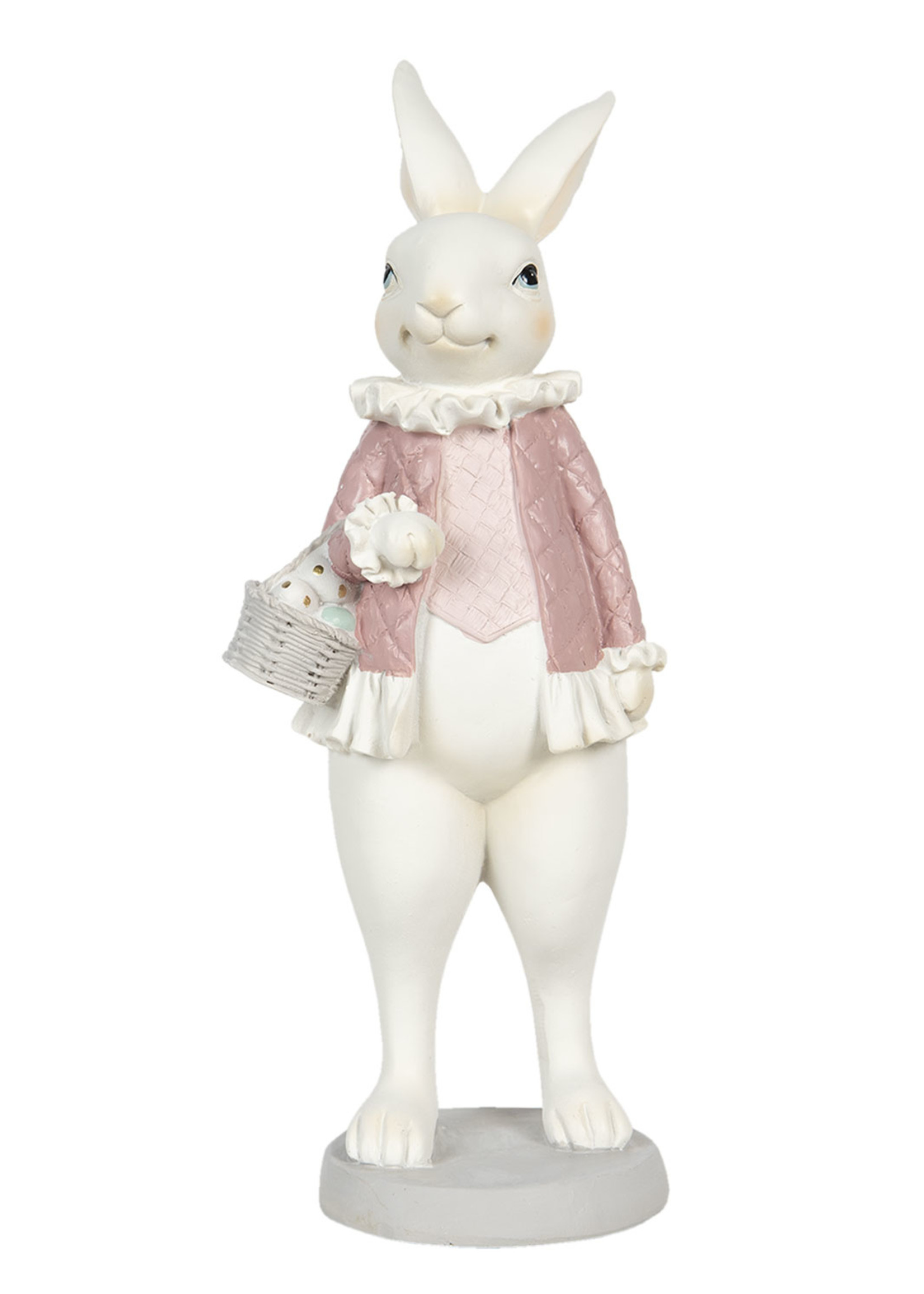 Clayre & Eef Decoratie konijn meisje 10*10*25 cm 6PR3148