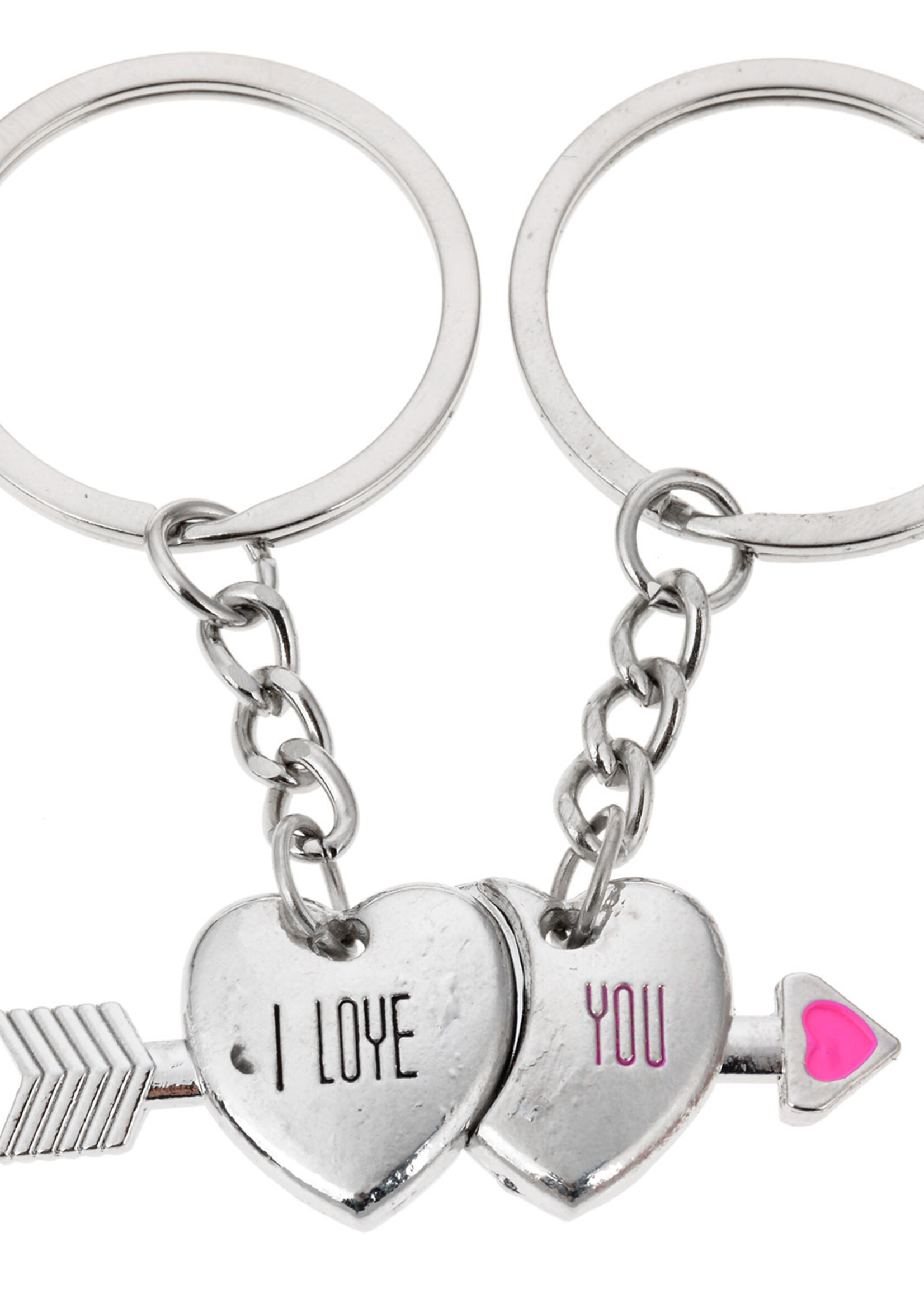 Clayre & Eef Sleutelhanger vriendschap zilverkleurig MLKCH0340