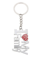 Clayre & Eef Sleutelhanger zilverkleurig MLKCH0347