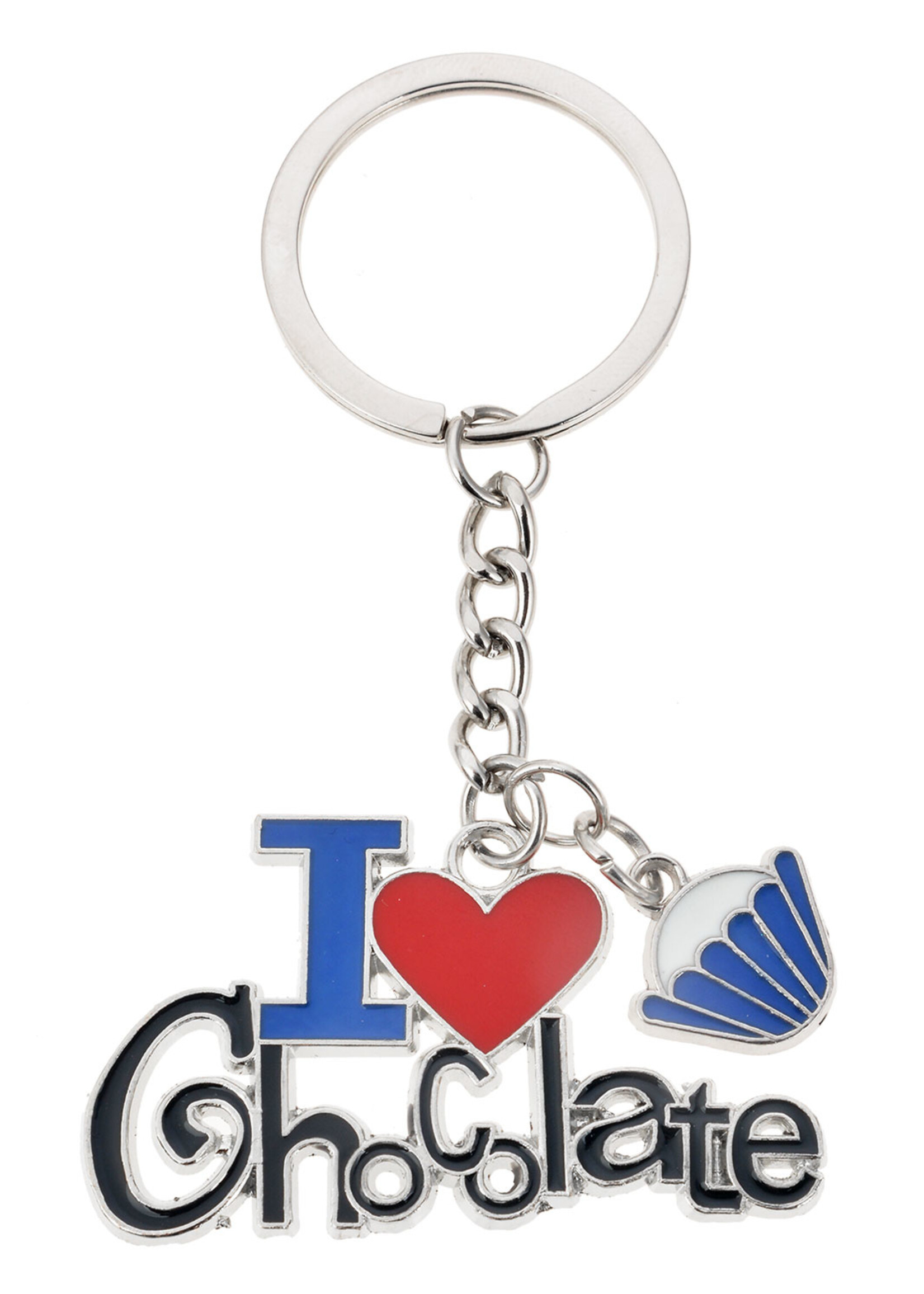 Clayre & Eef Sleutelhanger zilverkleurig MLKCH0351