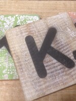 houten letters & tekens Scrabble Letter K