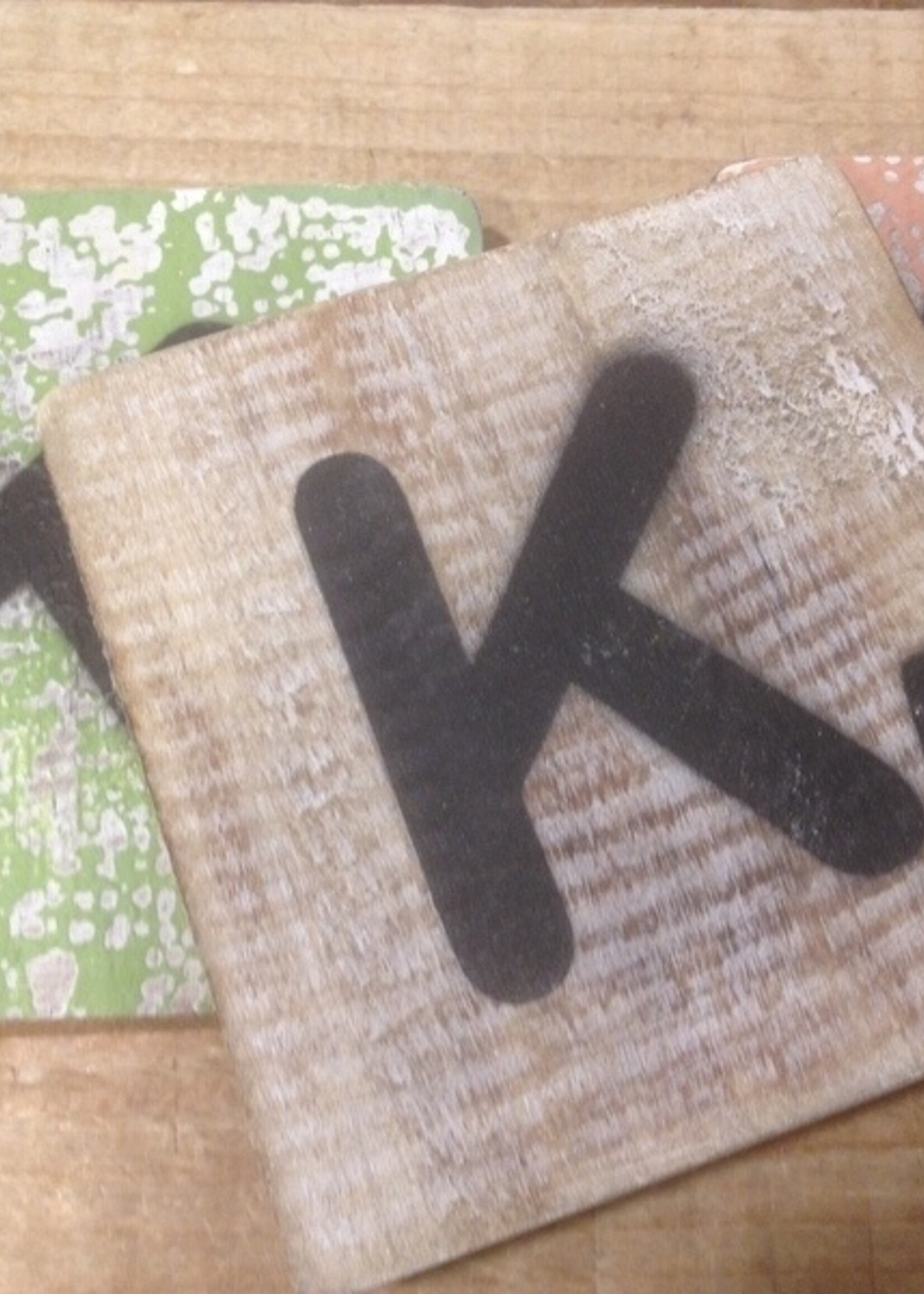 houten letters & tekens Scrabble Letter K letter K