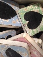 houten letters & tekens hartje