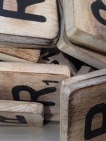 houten letters & tekens Scrabble Letter R