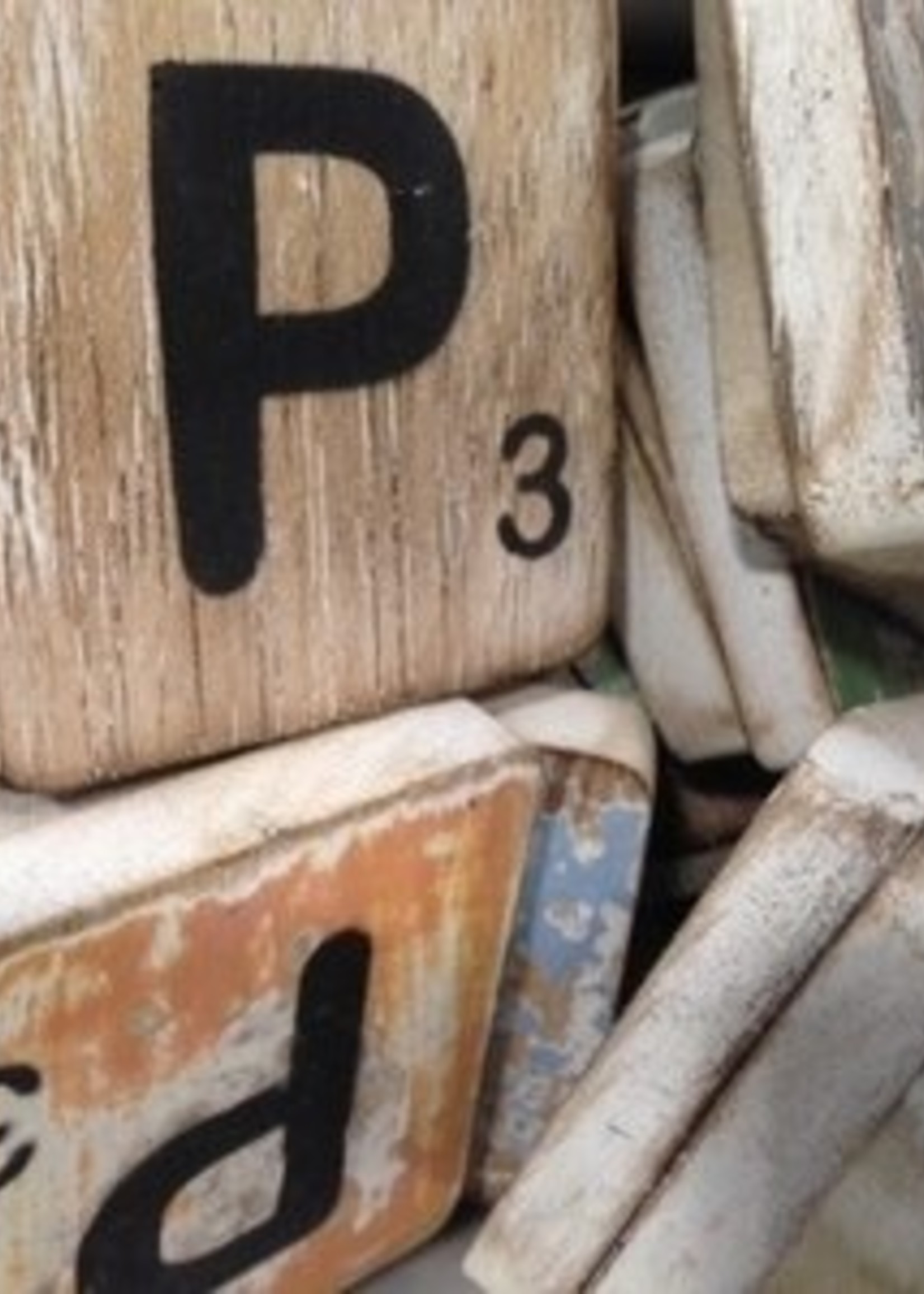 houten letters & tekens Scrabble Letter P letter P