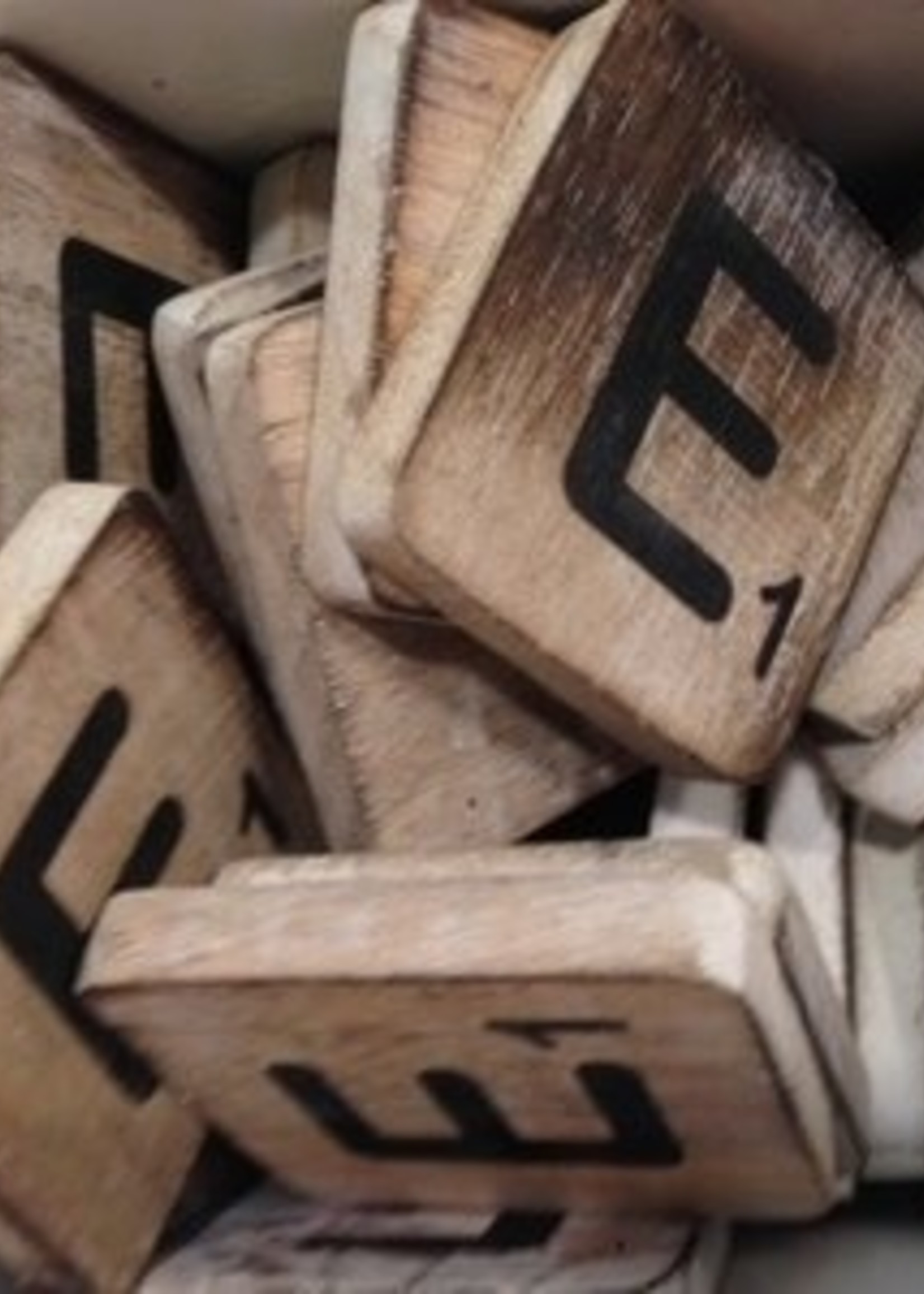 houten letters & tekens Scrabble Letter E letter E