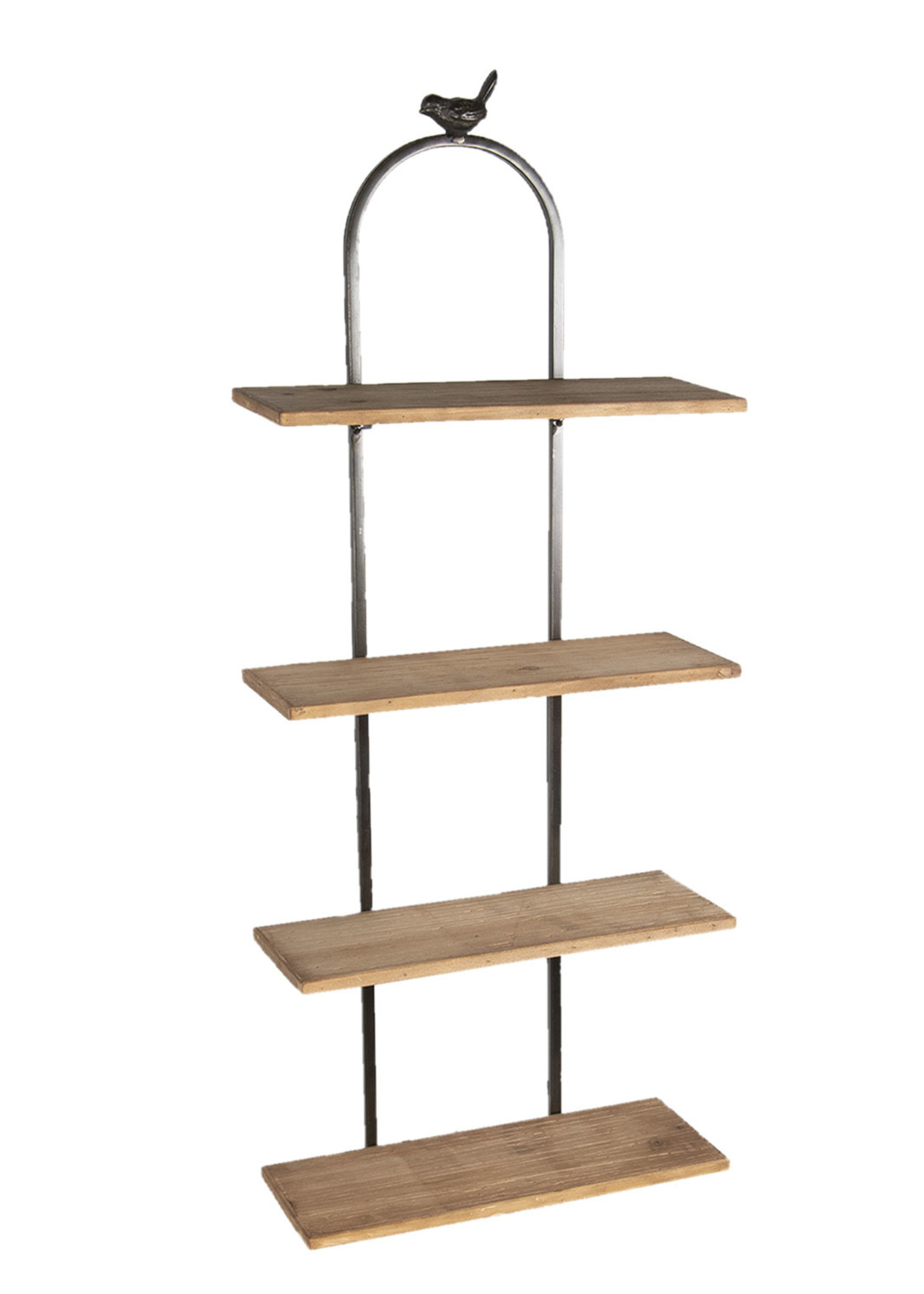 Clayre & Eef Wandrek ijzer en hout 36*14*90 cm 50432